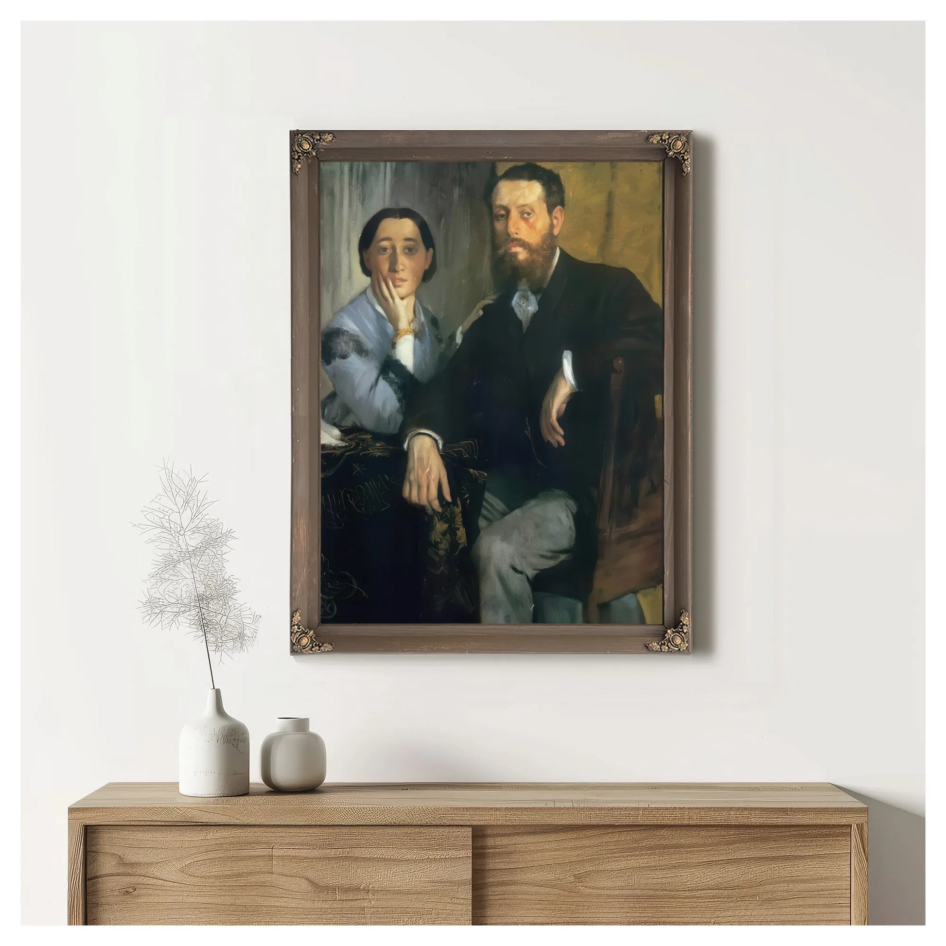 M. And Mme. Edmond Morbilli By Edgar Degas Fine Art Print