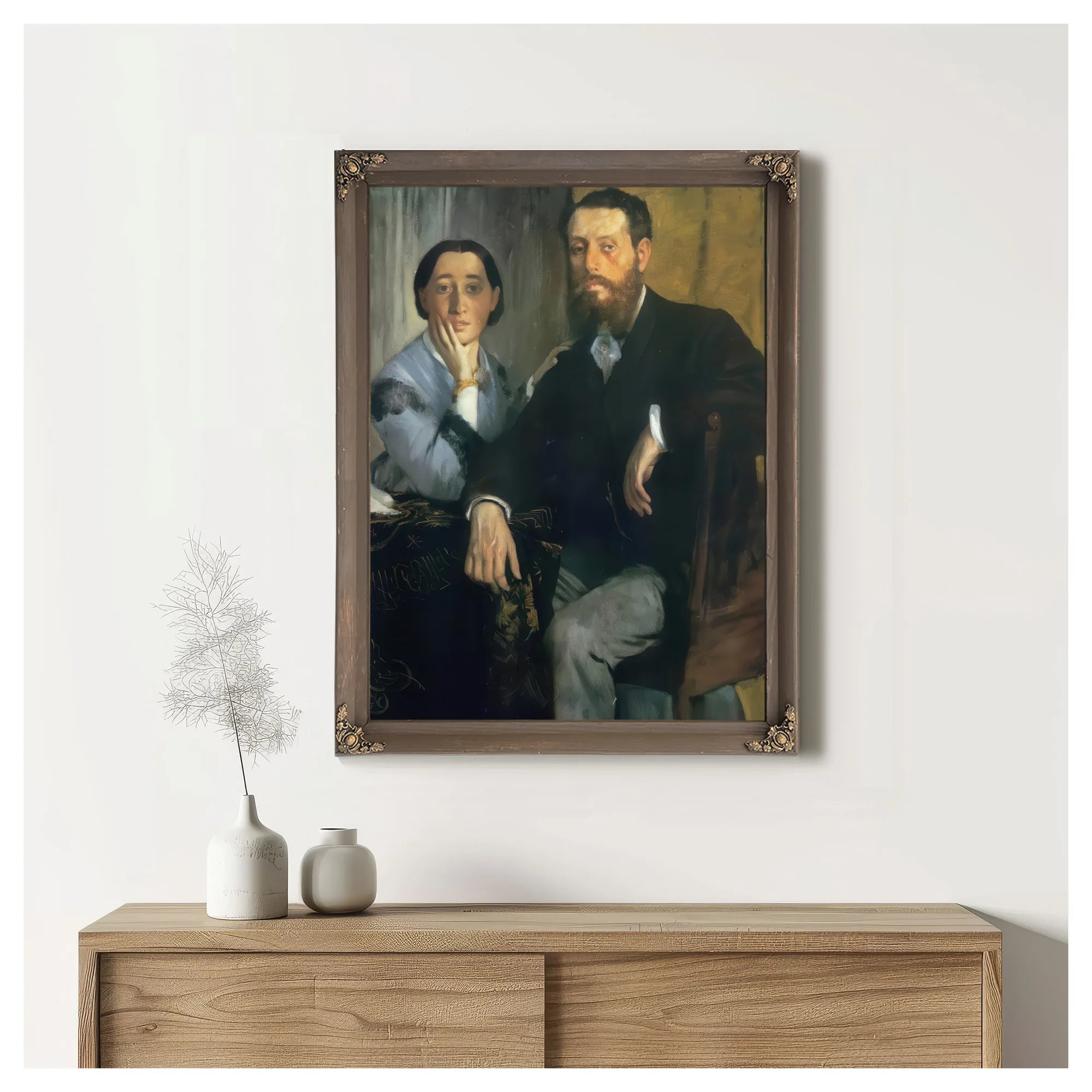 M. And Mme. Edmond Morbilli By Edgar Degas Fine Art Print