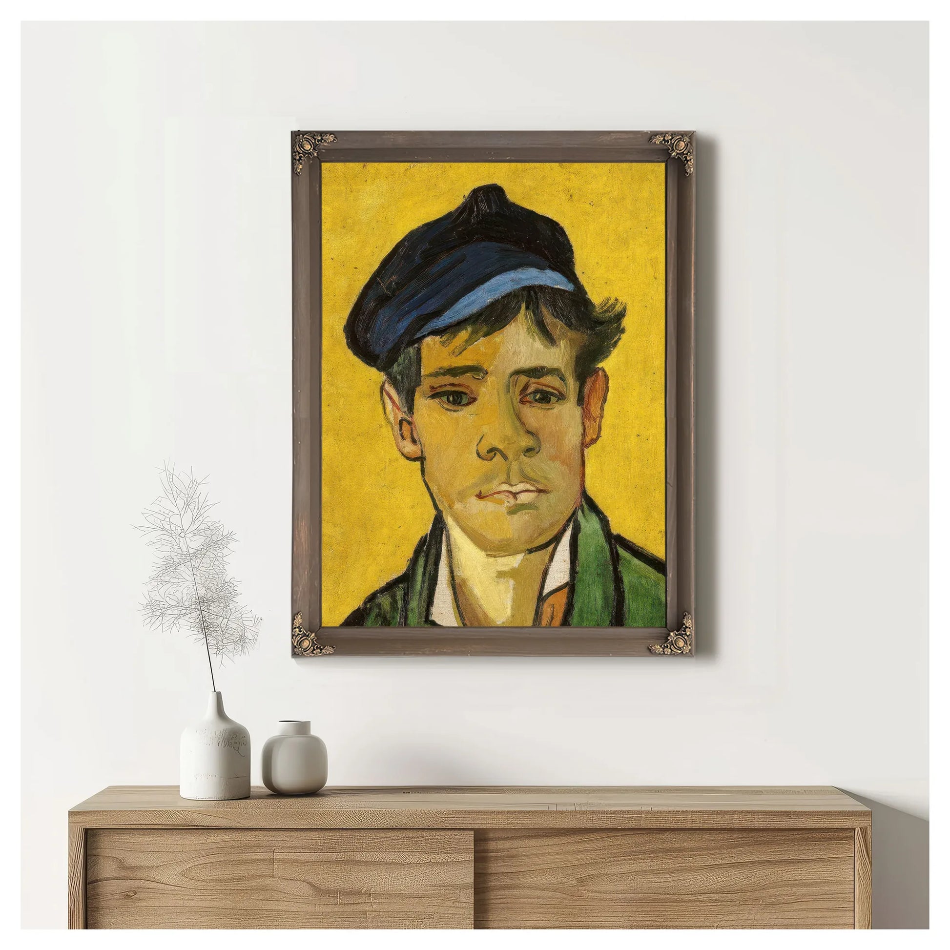 Young Man With A Hat By Vincent Van Gogh Fine Art Print