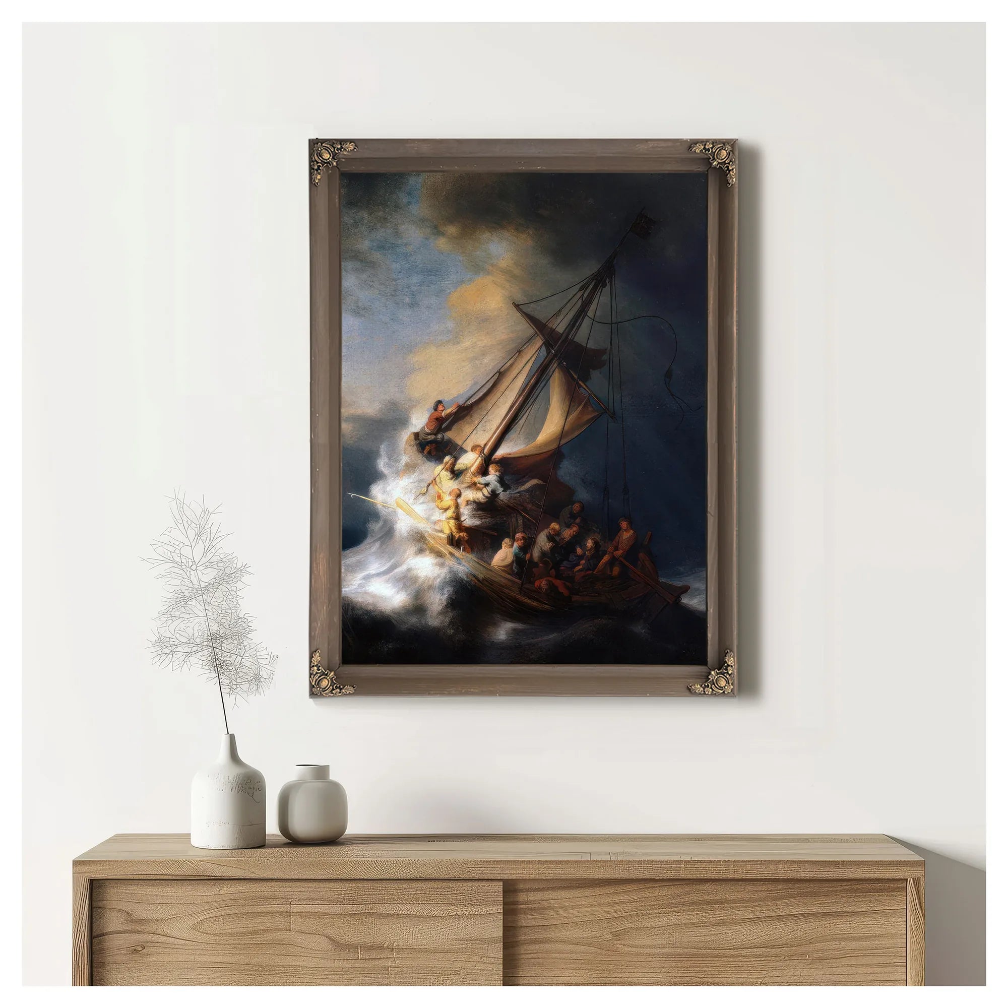 Christ In The Storm On The Sea Of Galilee 1633 By Rembrandt Fine Art Print