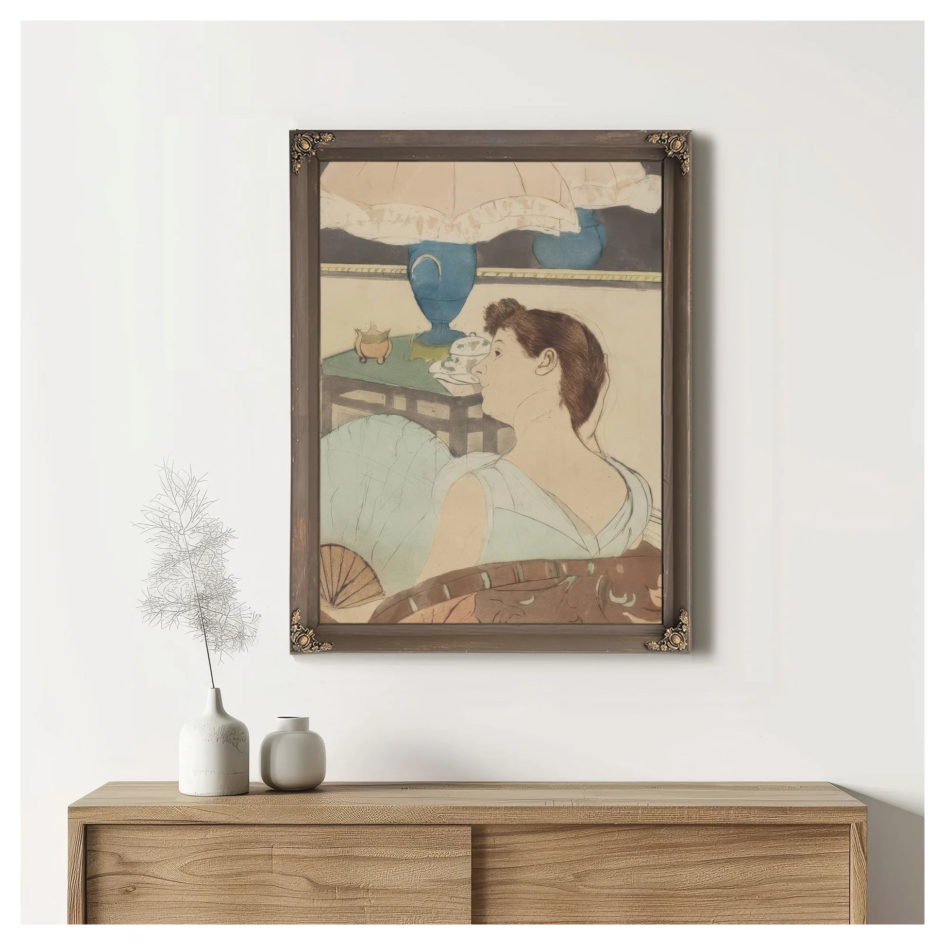 The Lamp By Mary Cassatt Fine Art Print