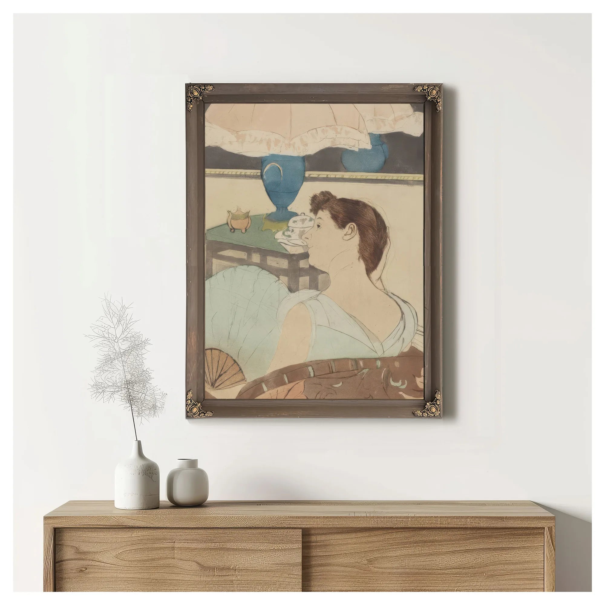 The Lamp By Mary Cassatt Fine Art Print