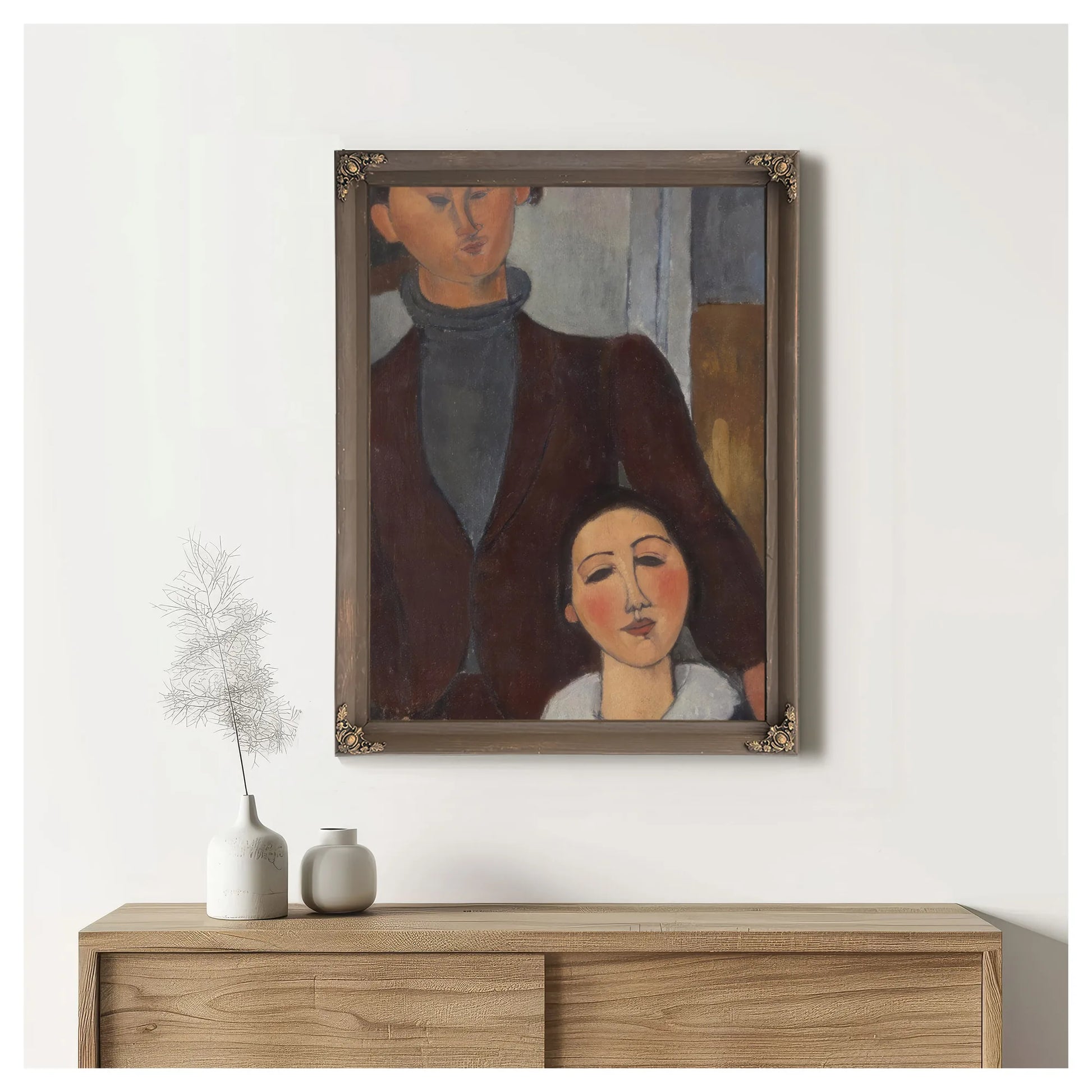 Jacques And Berthe Lipchitz By Amedeo Modigliani Fine Art Print