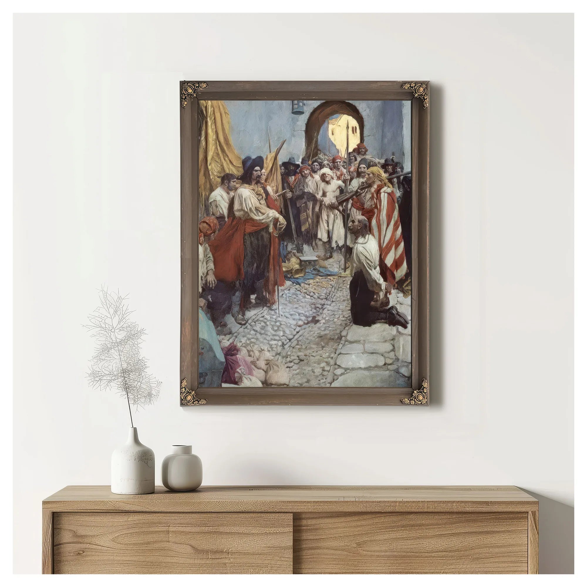 Extorting Tribute From The Citizens By Howard Pyle Fine Art Print