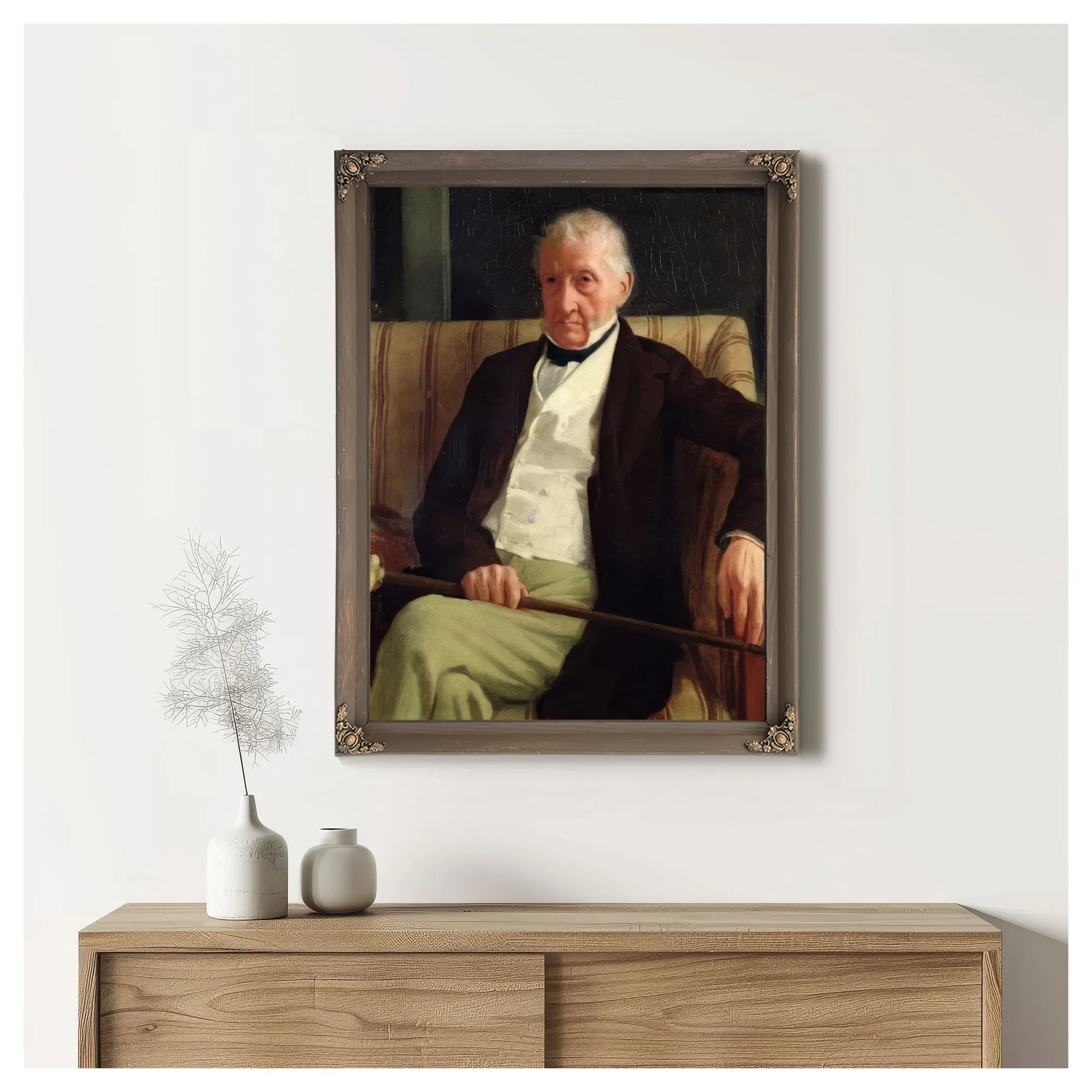 Portrait Of Hilaire Degas (1770 1858), Grandfather Of The Artist By Edgar Degas Fine Art Print