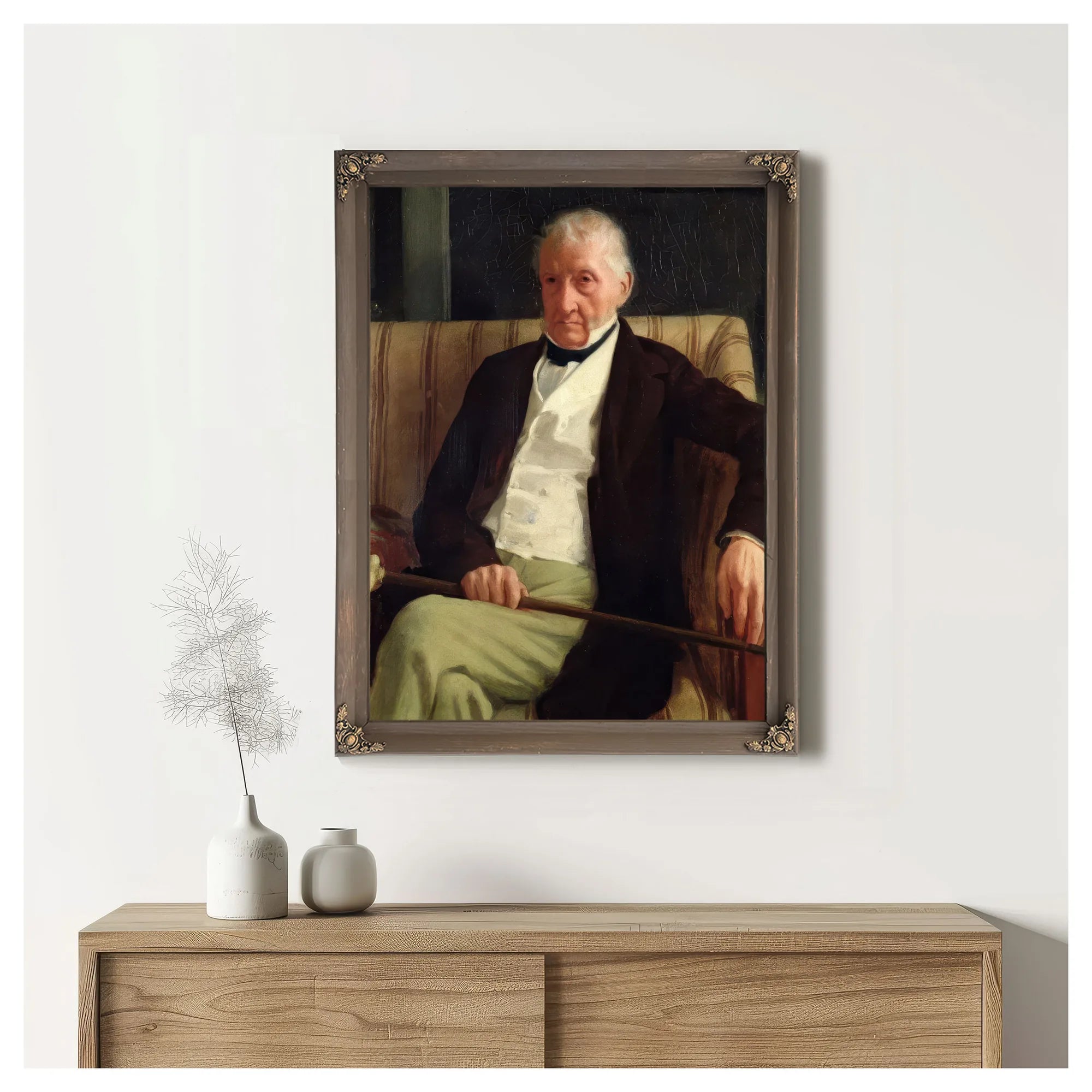 Portrait Of Hilaire Degas (1770 1858), Grandfather Of The Artist By Edgar Degas Fine Art Print