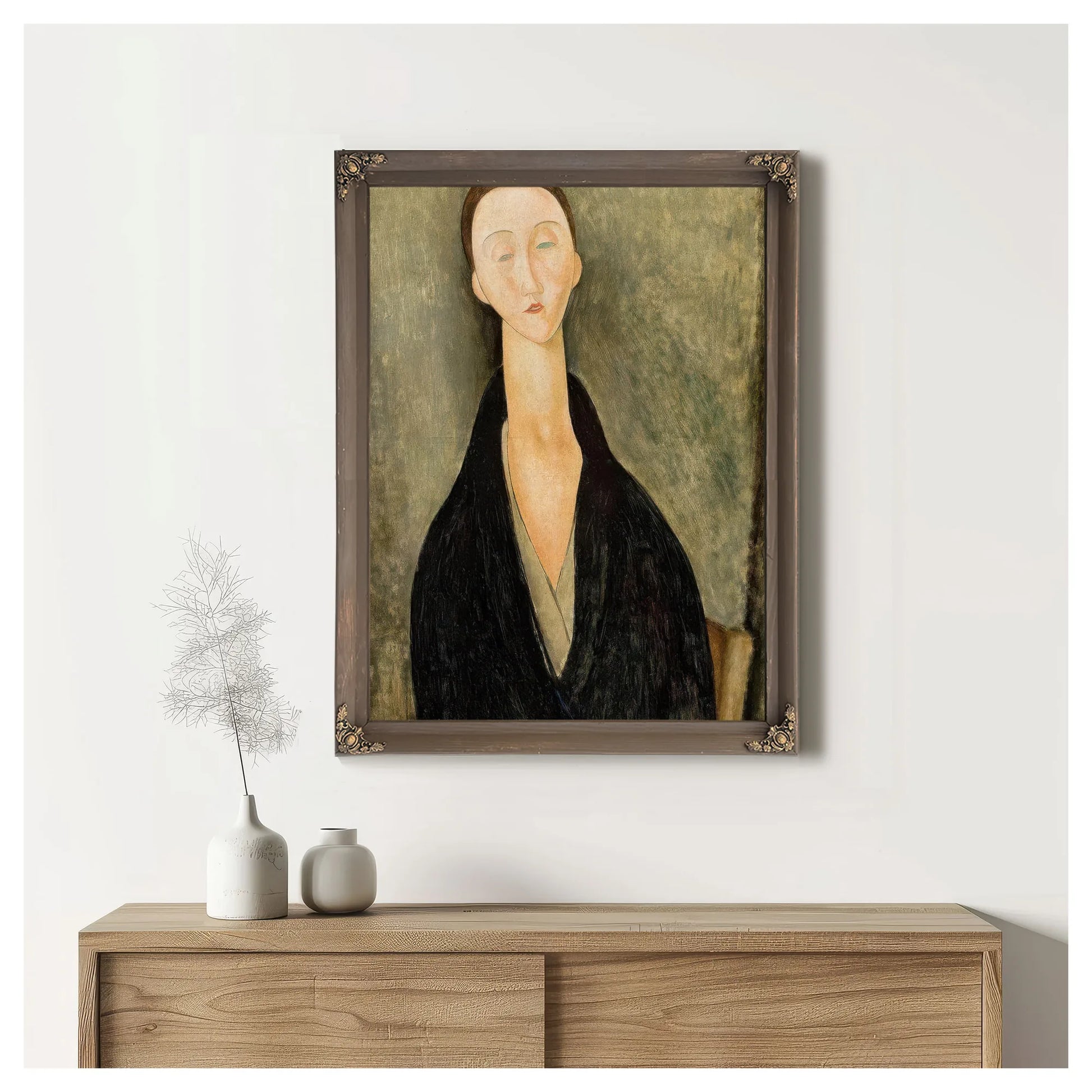 Portrait Of Lunia Czechowskab By Amedeo Modigliani Fine Art Print