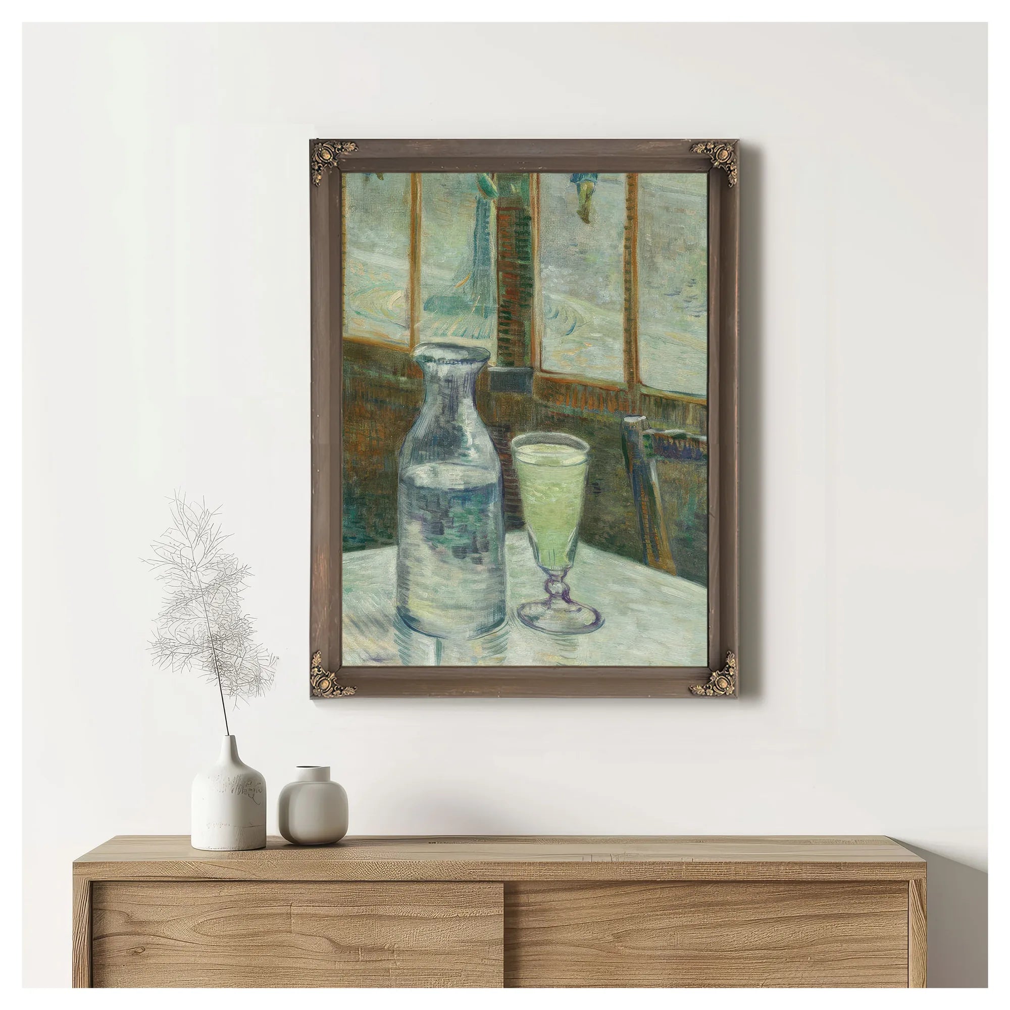 Cafe Table With Absinth (Mesa De Cafe Con Absenta) By Vincent Van Gogh Fine Art Print