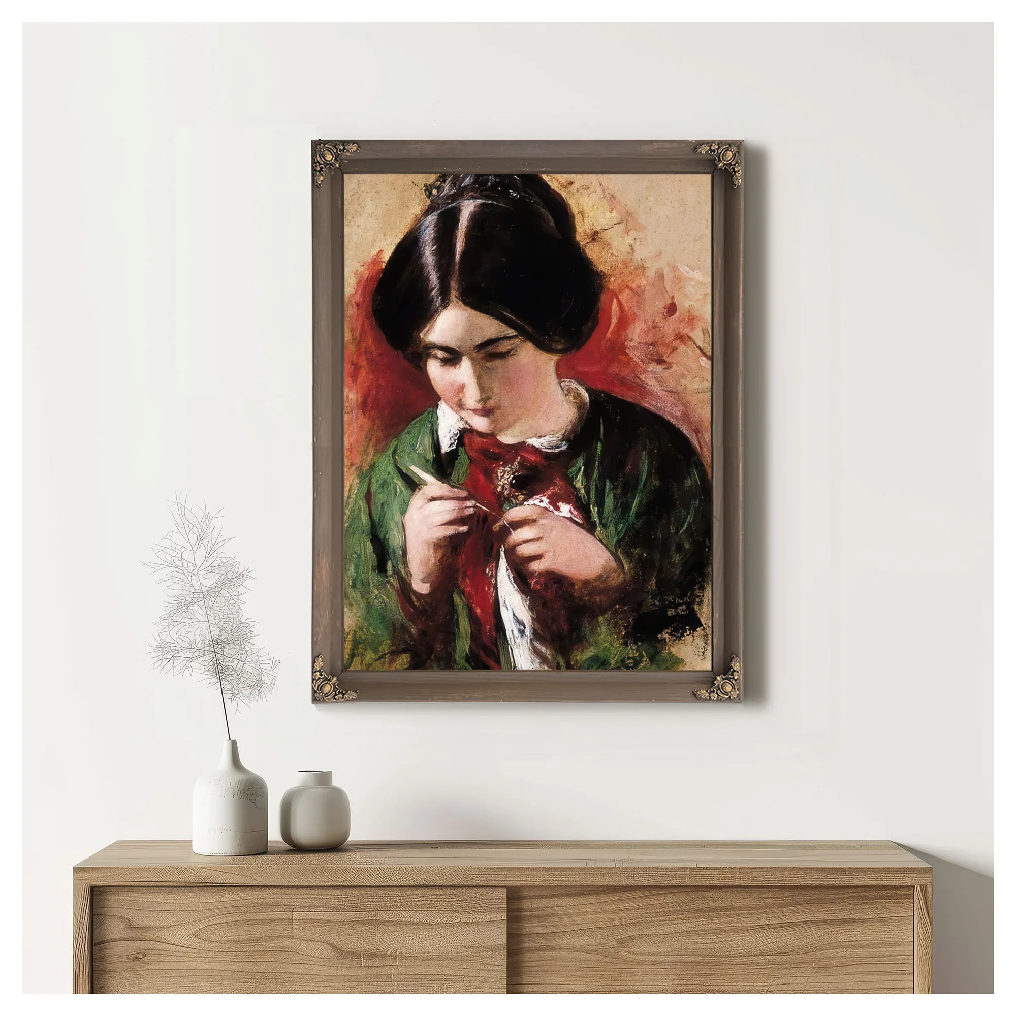 The Crochet Worker(Also Known As Mary Ann Purdon) By William Etty Fine Art Print