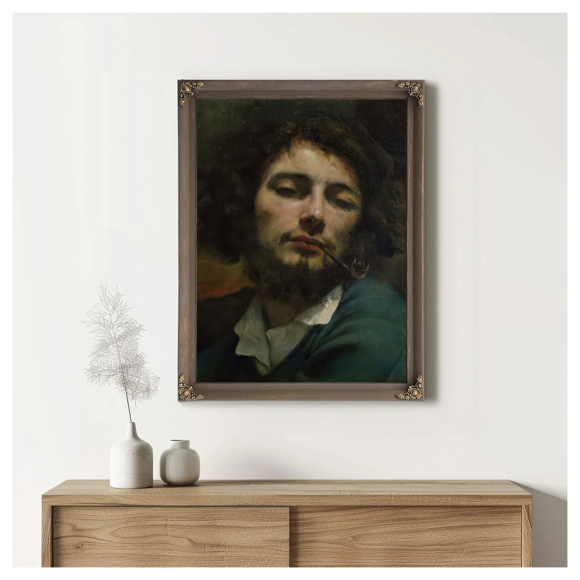 Self Portrait Or, The Man With A Pipe By Jean Desire Gustave Courbet Fine Art Print