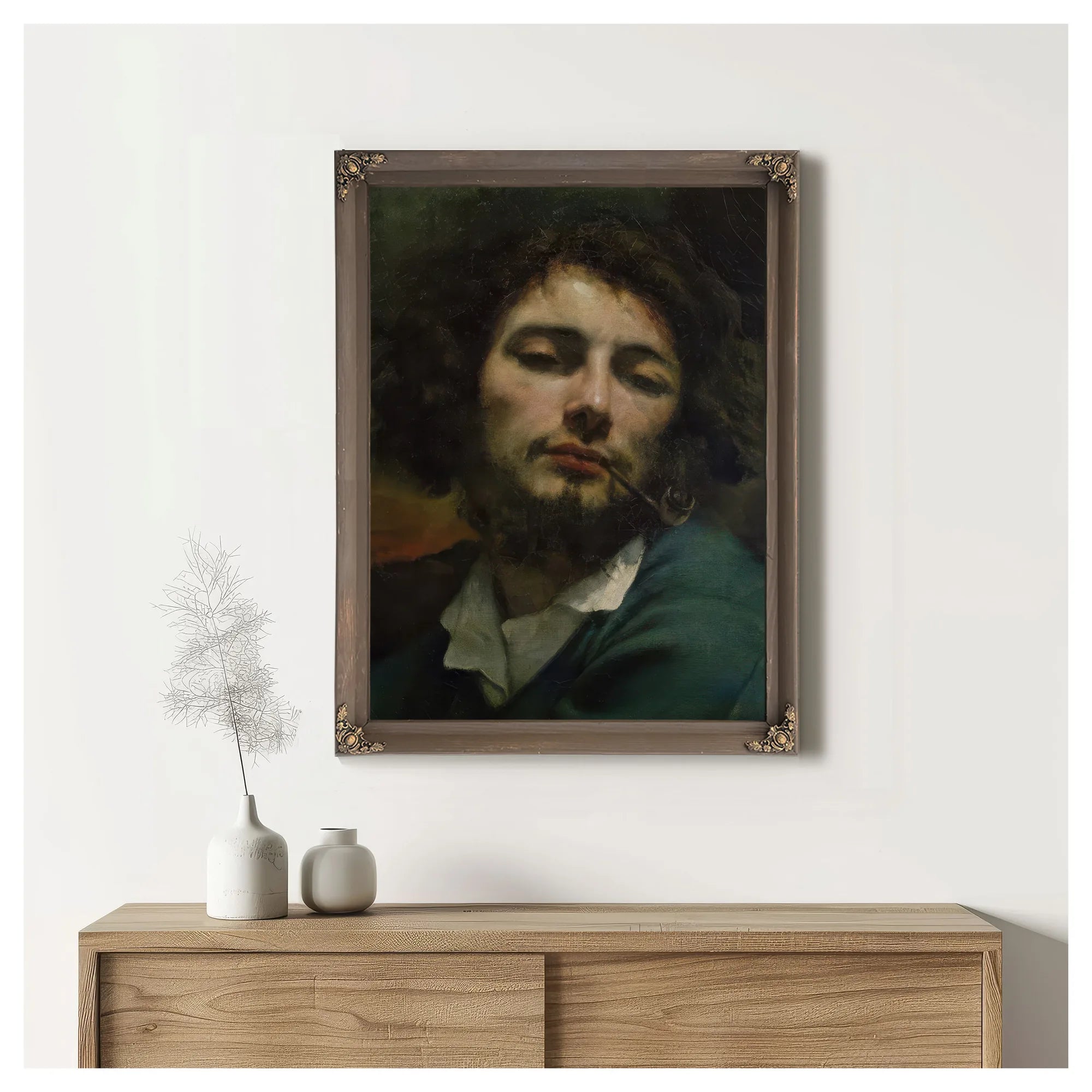 Self Portrait Or, The Man With A Pipe By Jean Desire Gustave Courbet Fine Art Print