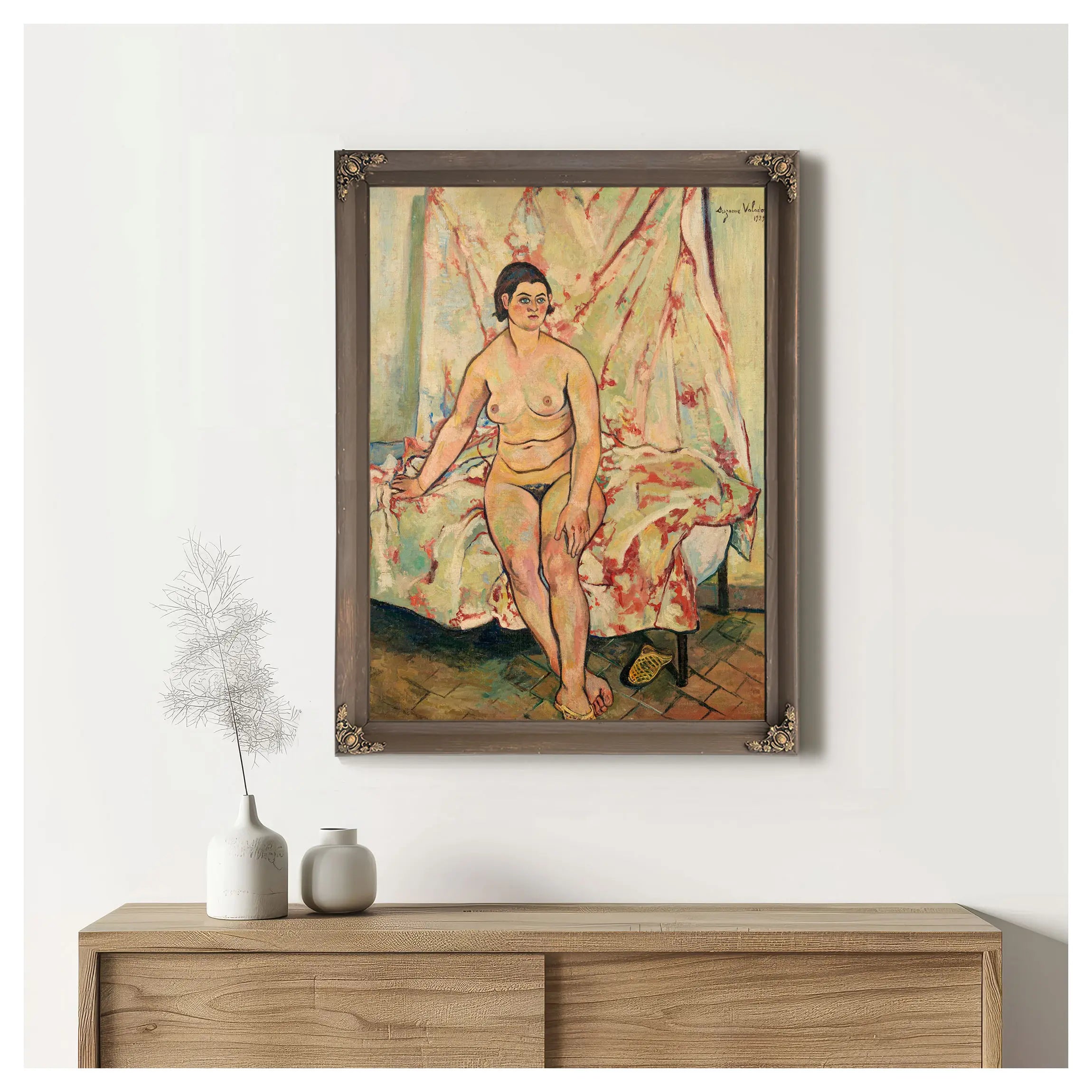 Nude Sitting On The Edge Of A Bed By Suzanne Valadon by Suzanne Valadon