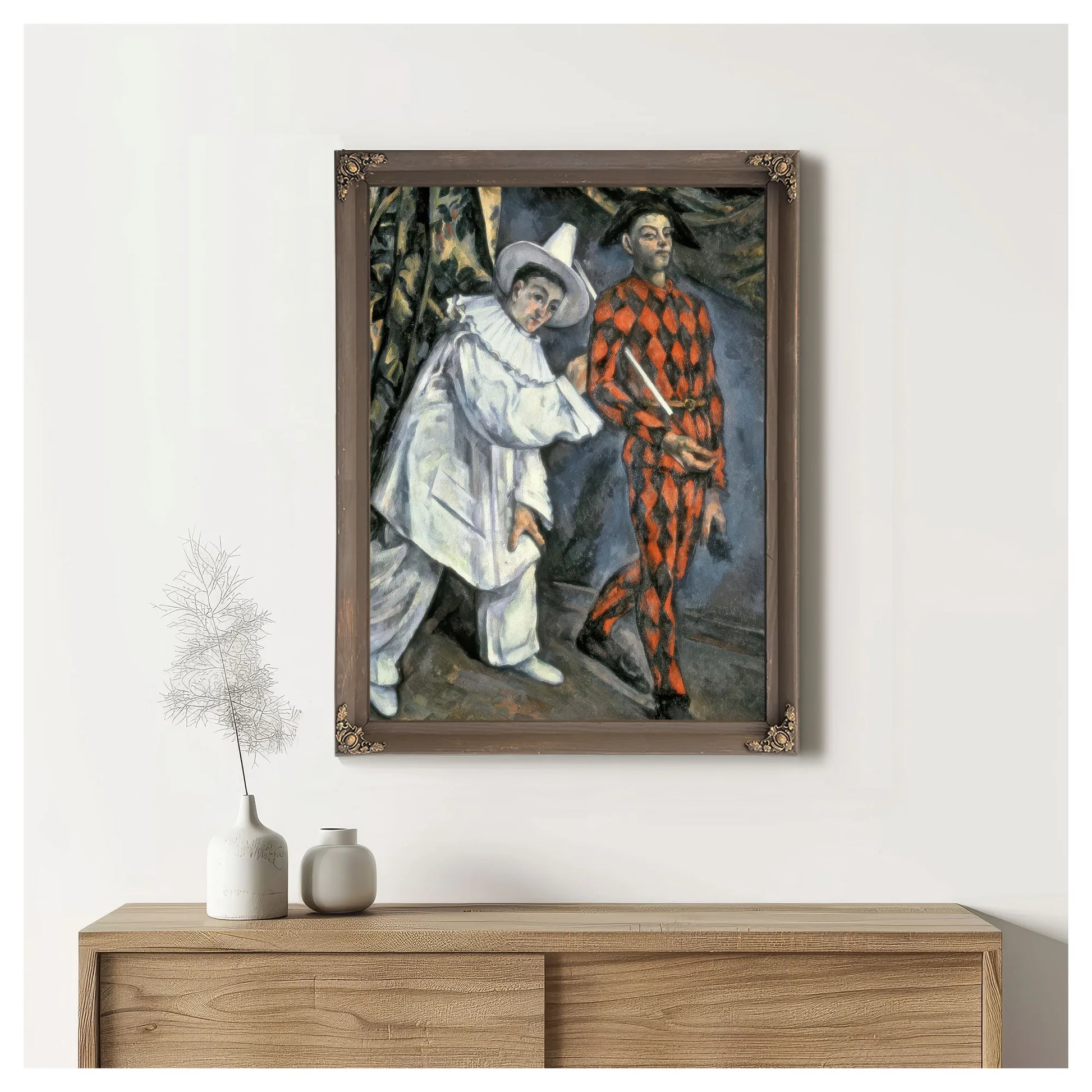 Pierrot And Harlequin (Mardi Gras) 1 By Paul Cezanne Fine Art Print