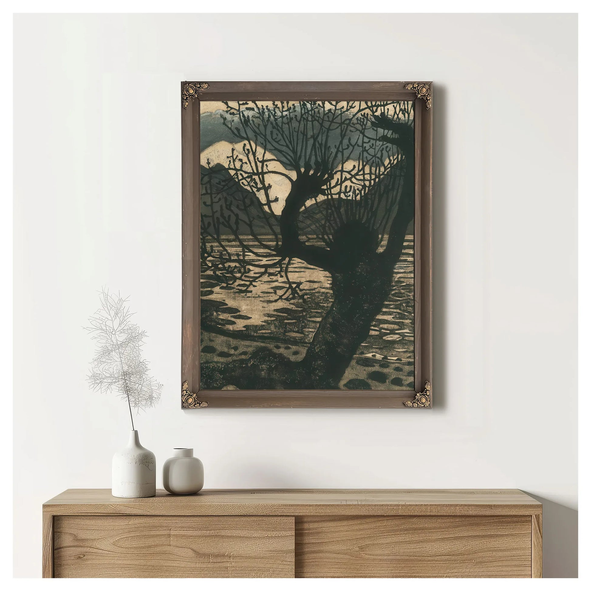 Spring Night And Willow 2 By Nicolai Astrup Fine Art Print