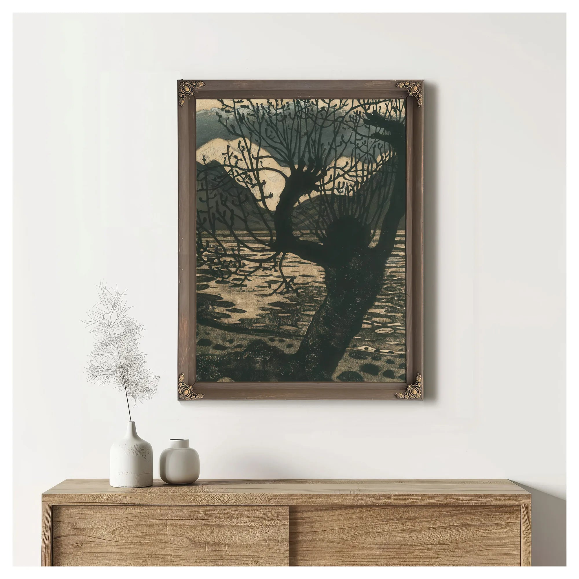 Spring Night And Willow 2 By Nicolai Astrup Fine Art Print