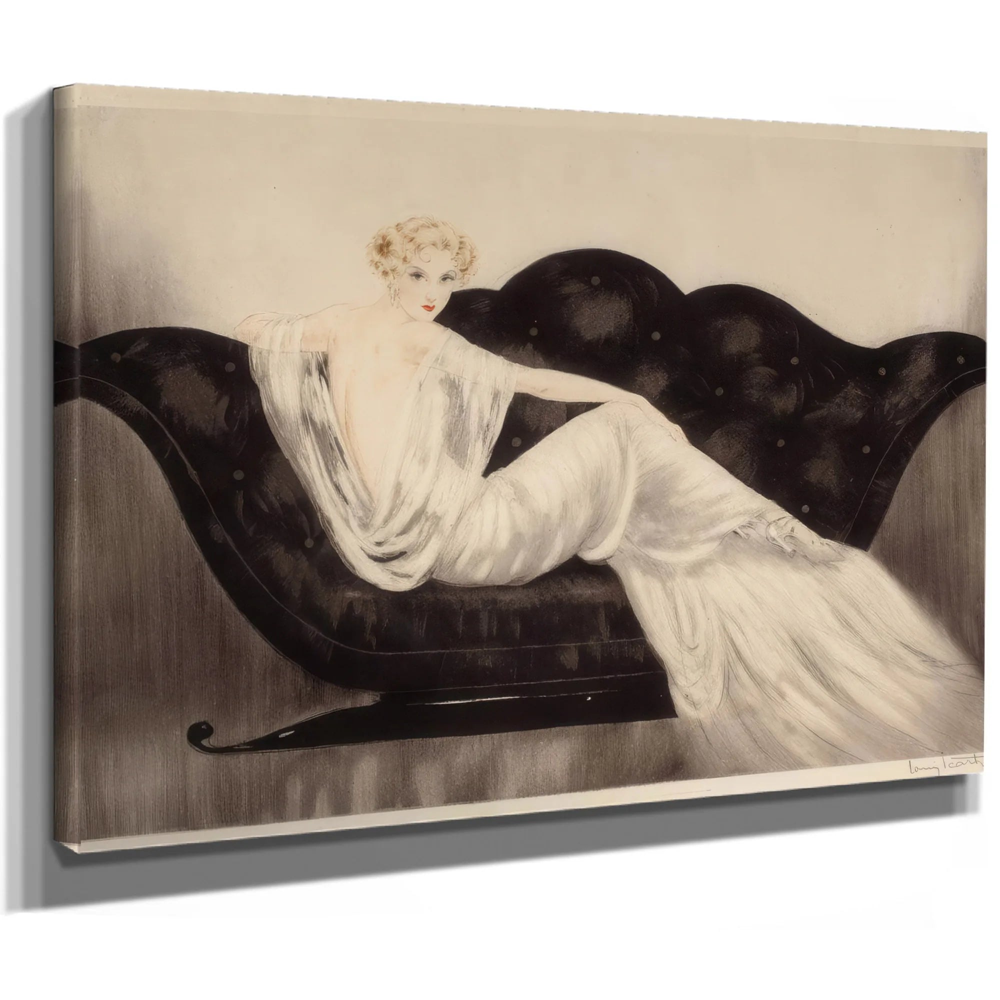The Sofa 1937 By Louis Icart Fine Art Print