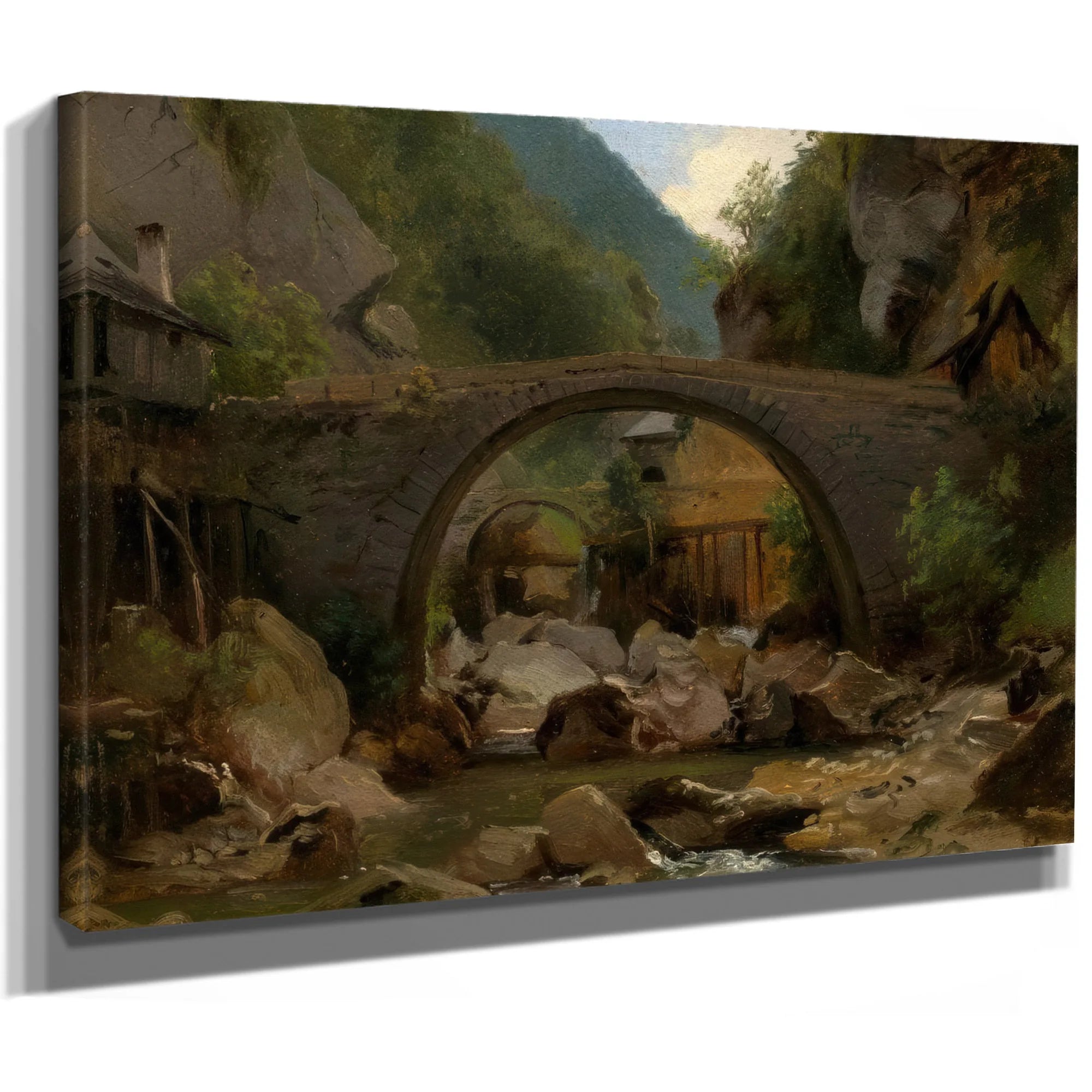 Mountain Stream In The Auvergne By Theodore Rousseau Fine Art Print