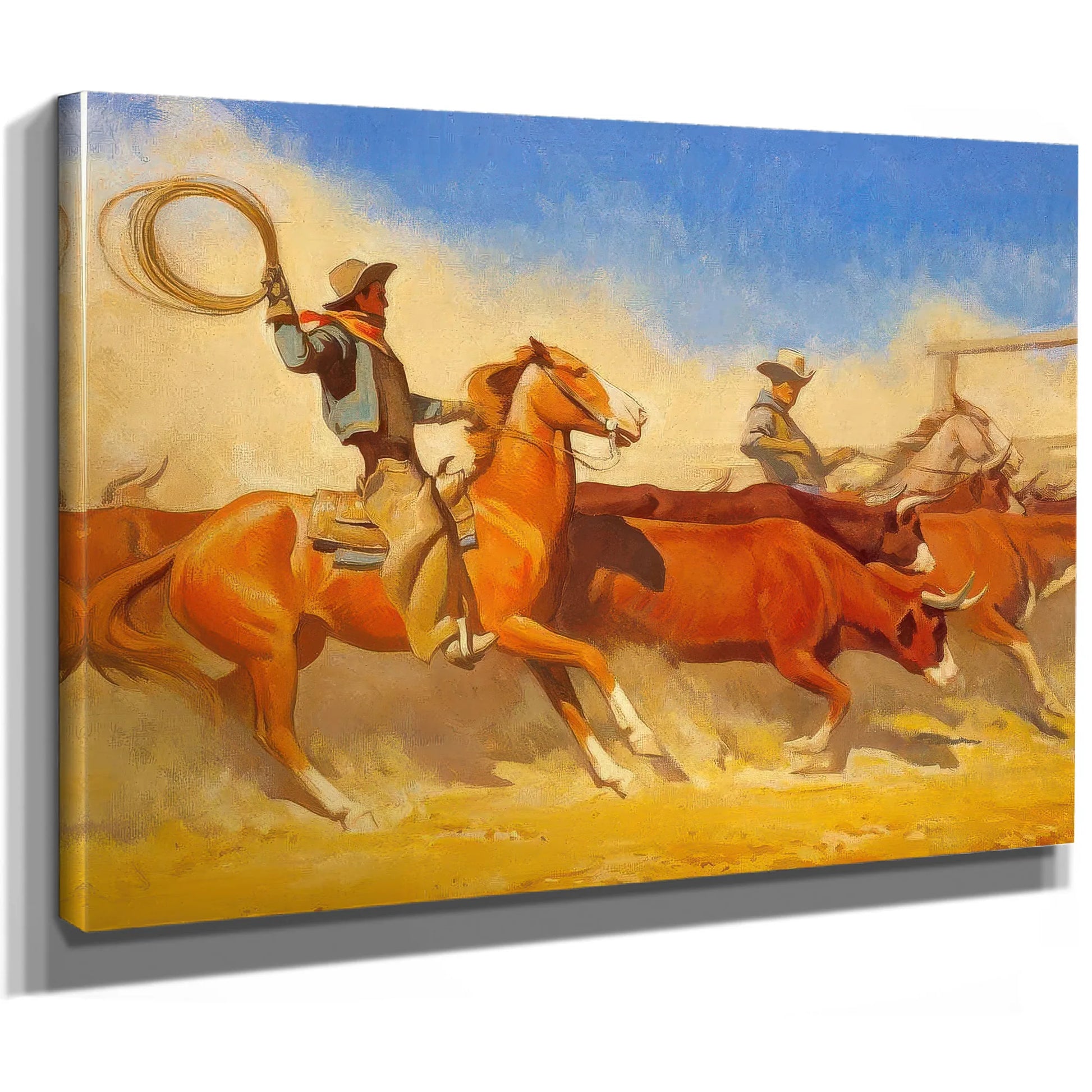 Steers To Market By Maynard Dixon Fine Art Print