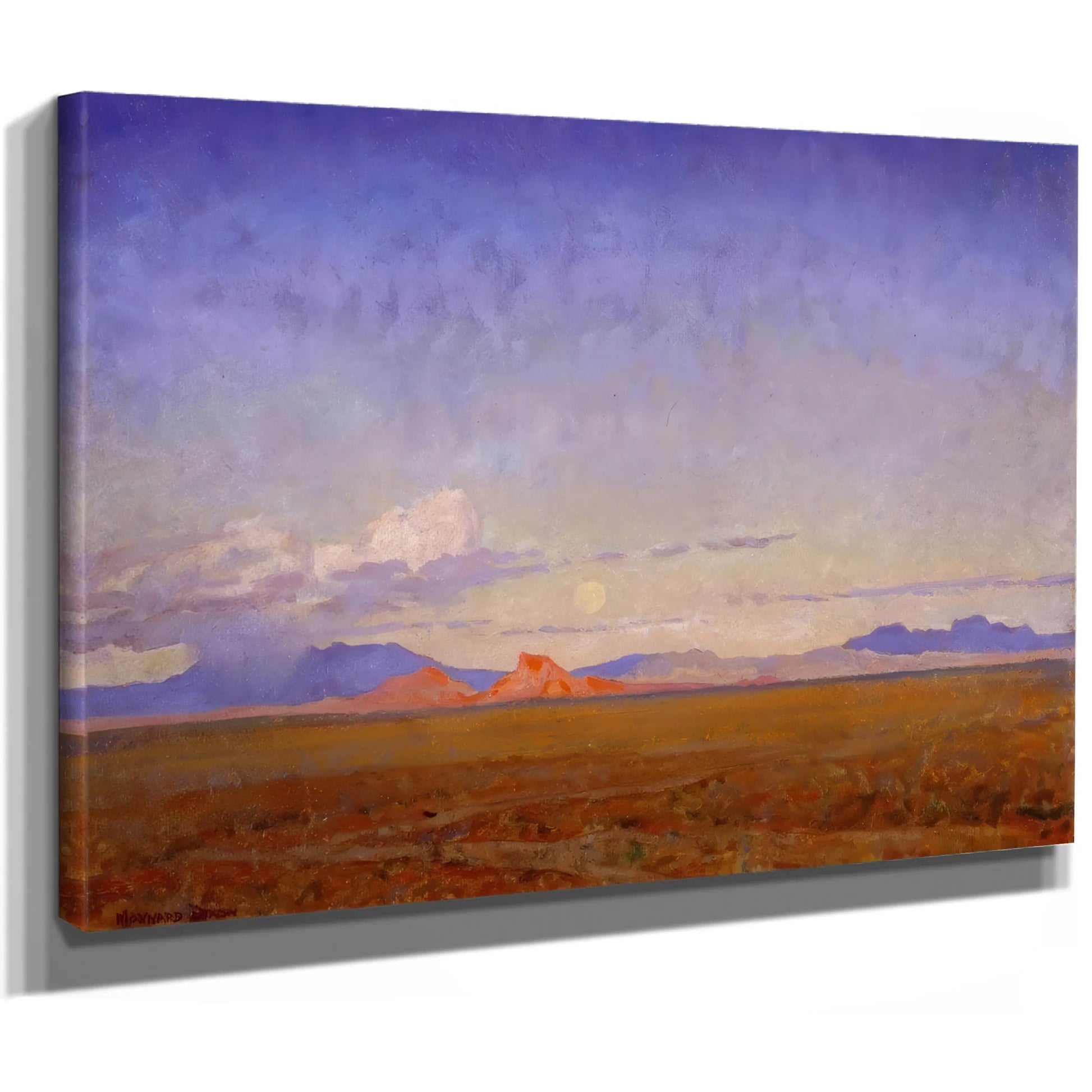Moonrise Over The Desert By Maynard Dixon Fine Art Print