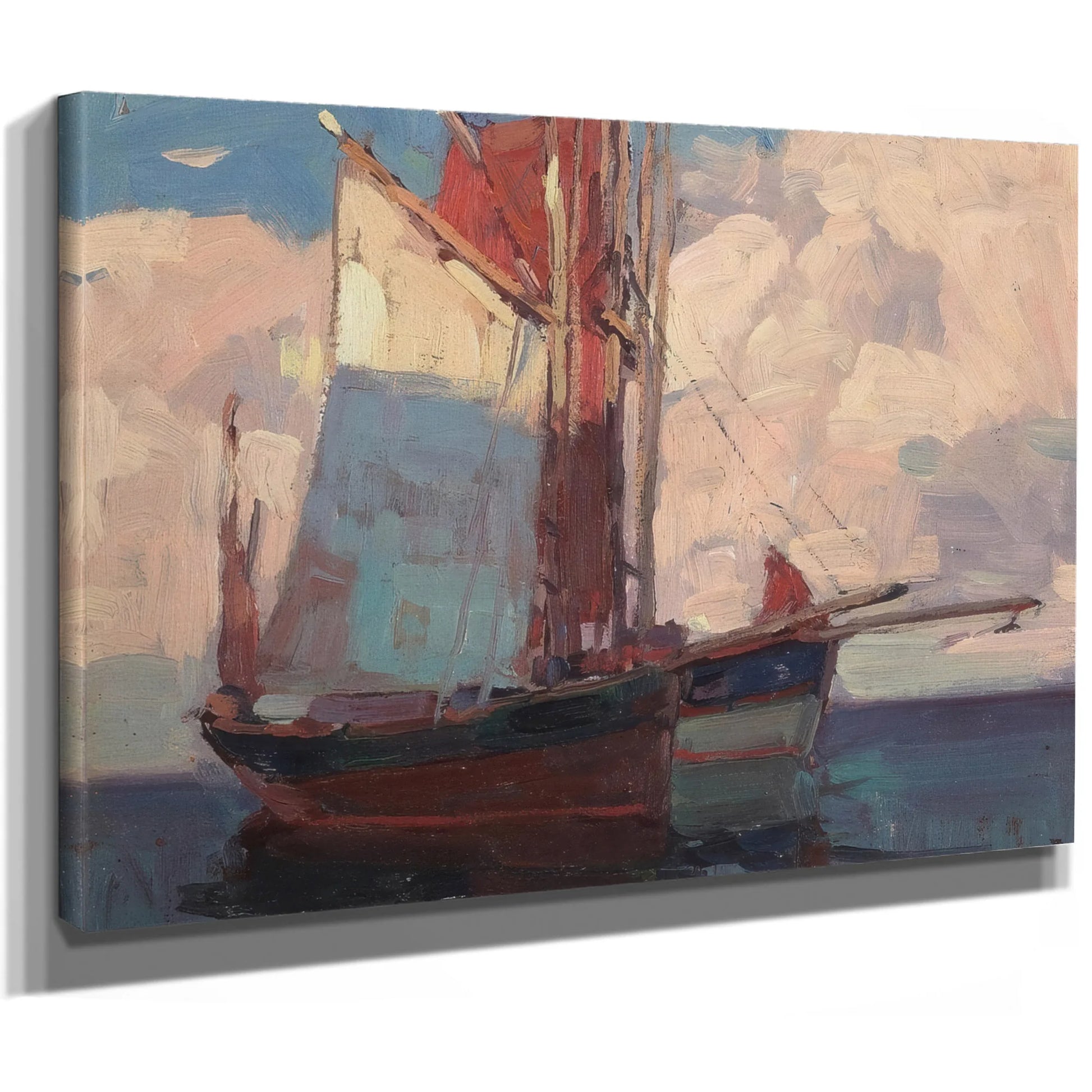 Shadows, French Tuna Boats By Edgar Payne Fine Art Print