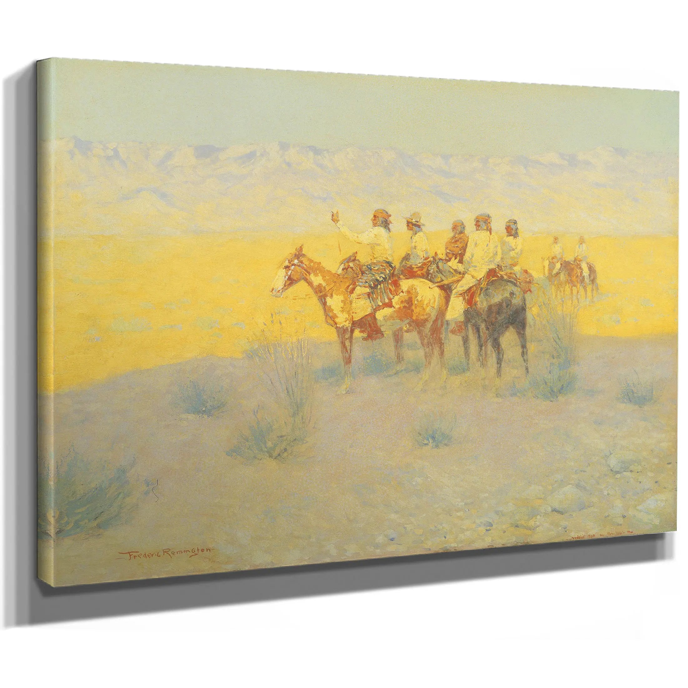 Evening In The Desert Navajoes by Frederic Remington
