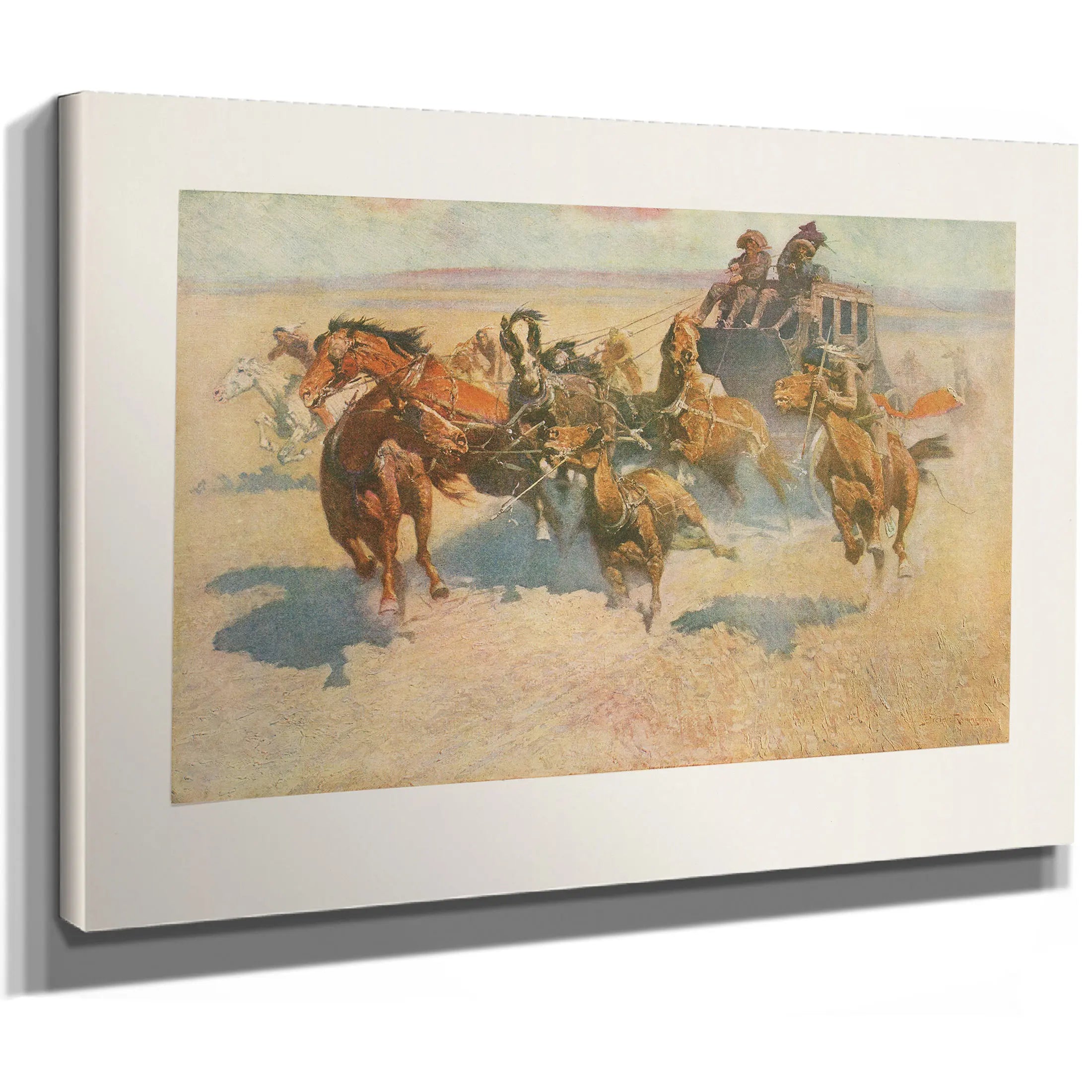 Downing The High Header by Frederic Remington