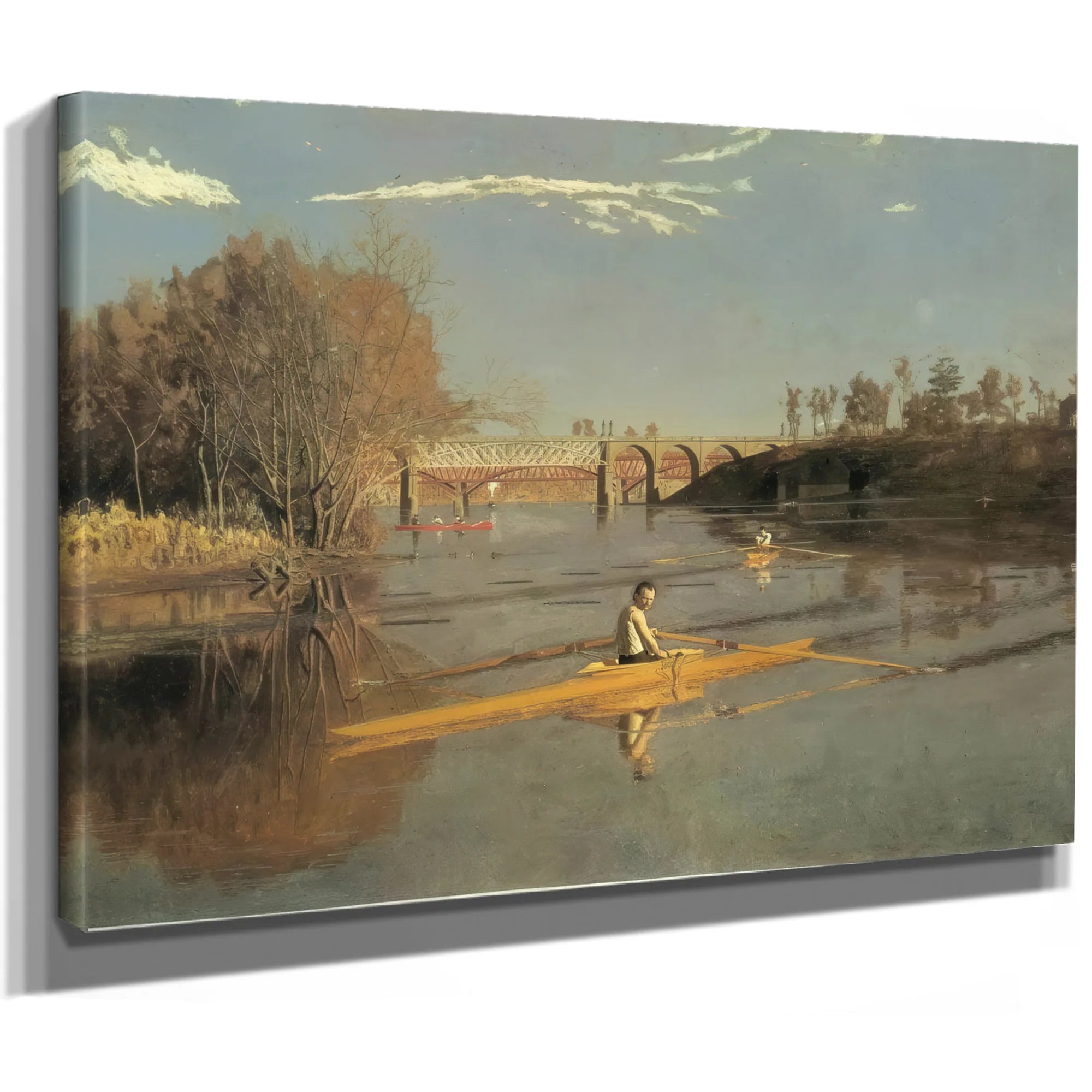 Max Schmitt In A Single Scull 2 By Thomas Eakins Fine Art Print