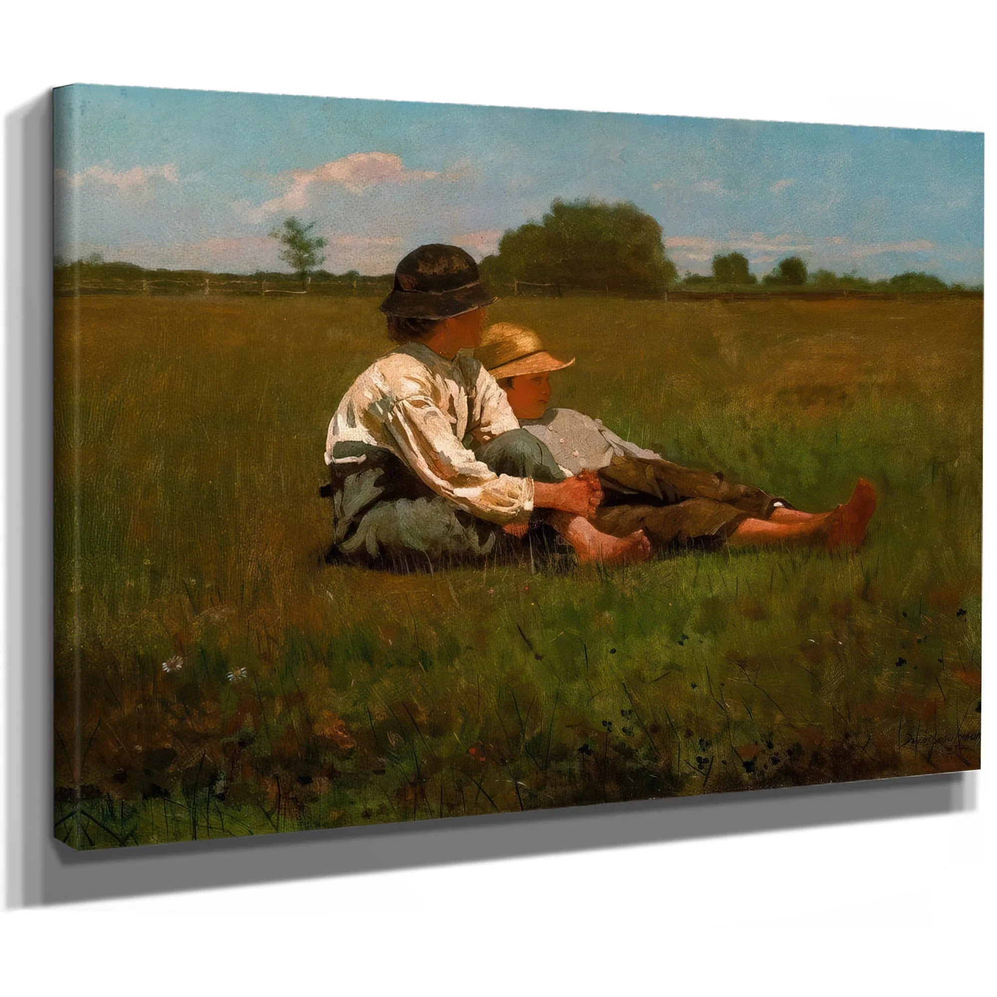 Boys In A Pasture By Winslow Homer Fine Art Print