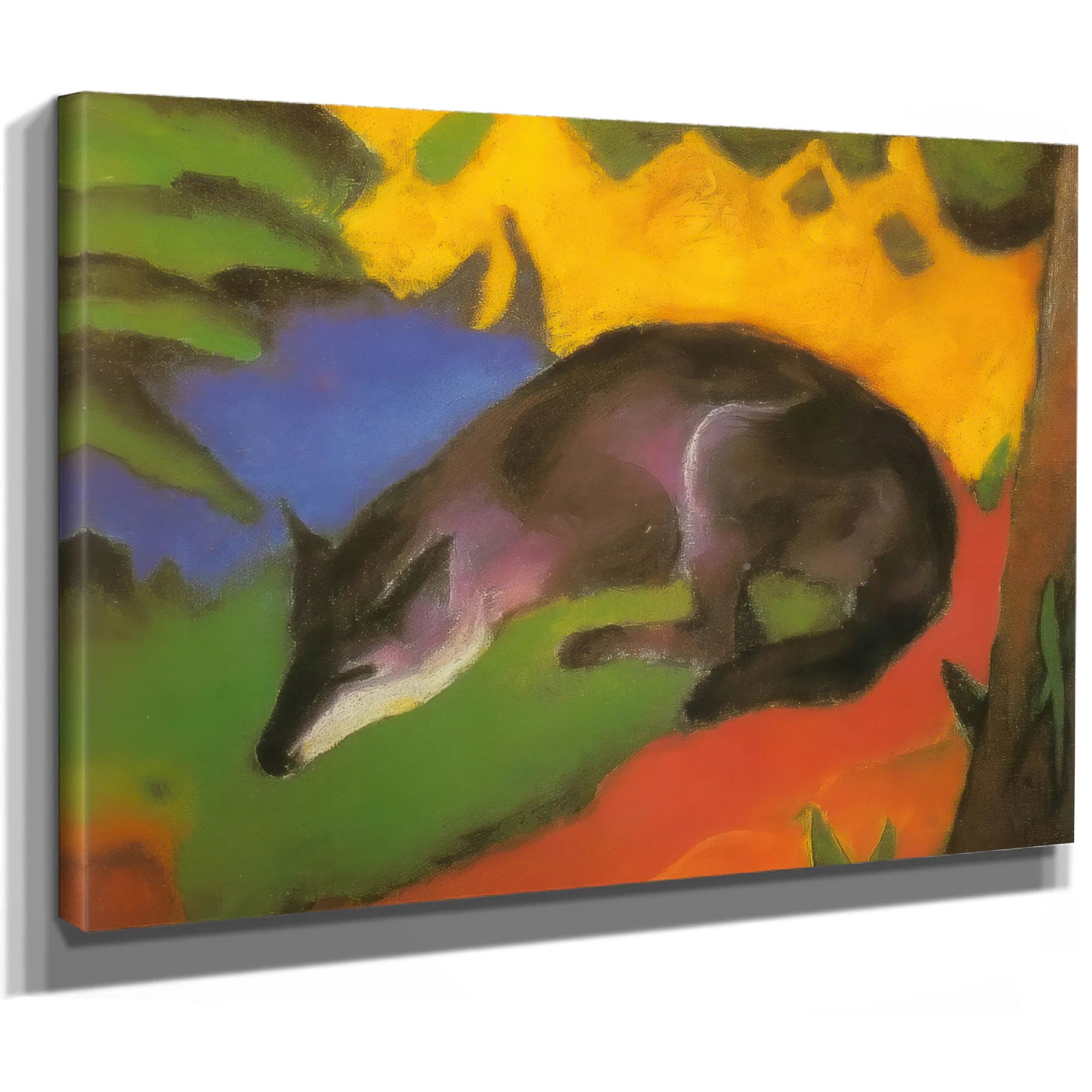 Blue Black Fox By Franz Marc Fine Art Print