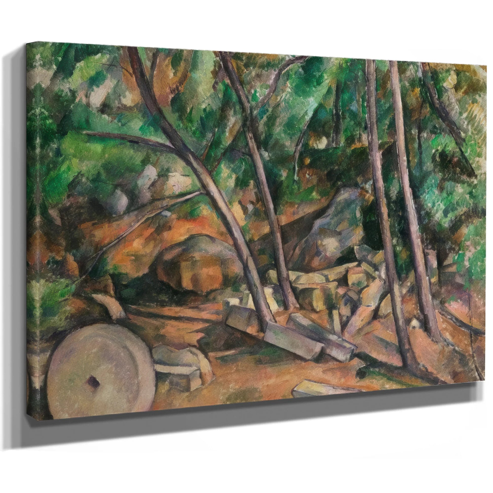 Millstone In Park Of The Chateau Noir By Paul Cezanne Fine Art Print