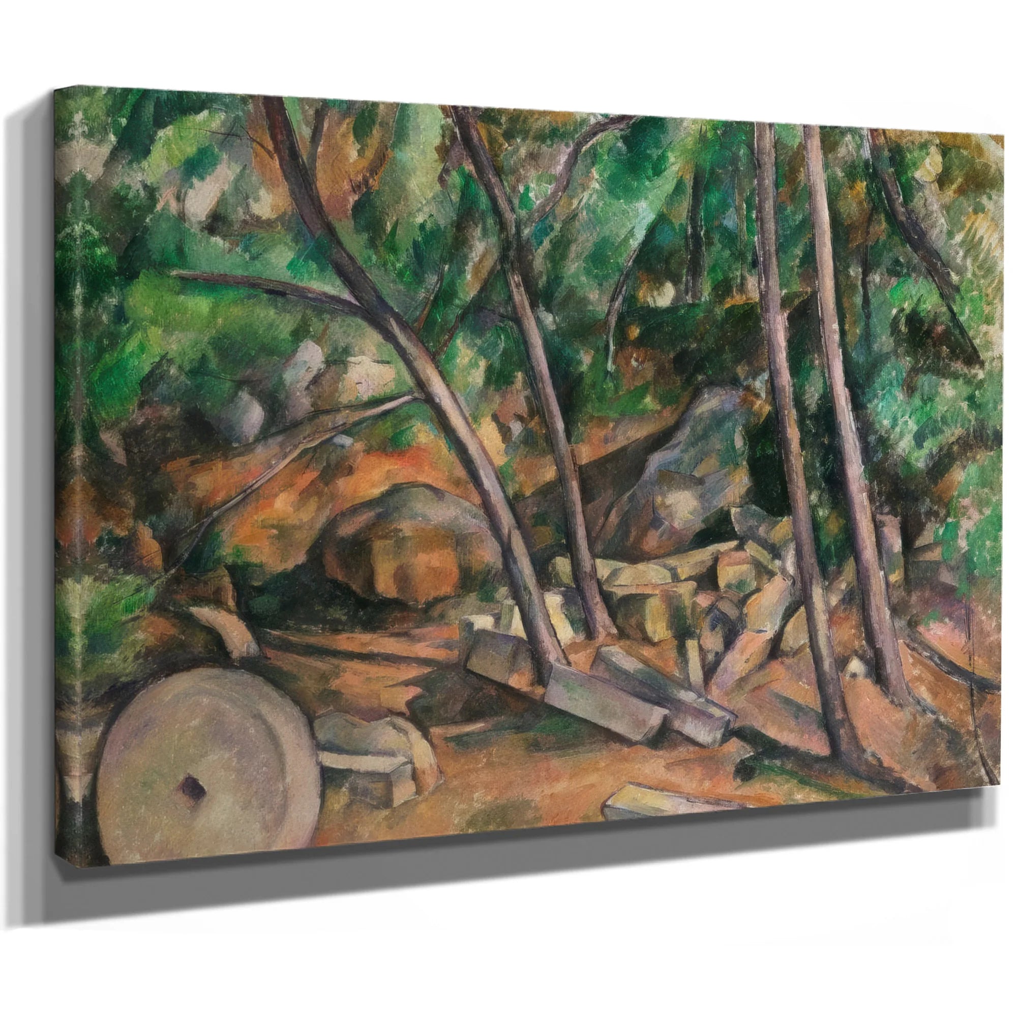 Millstone In Park Of The Chateau Noir By Paul Cezanne Fine Art Print