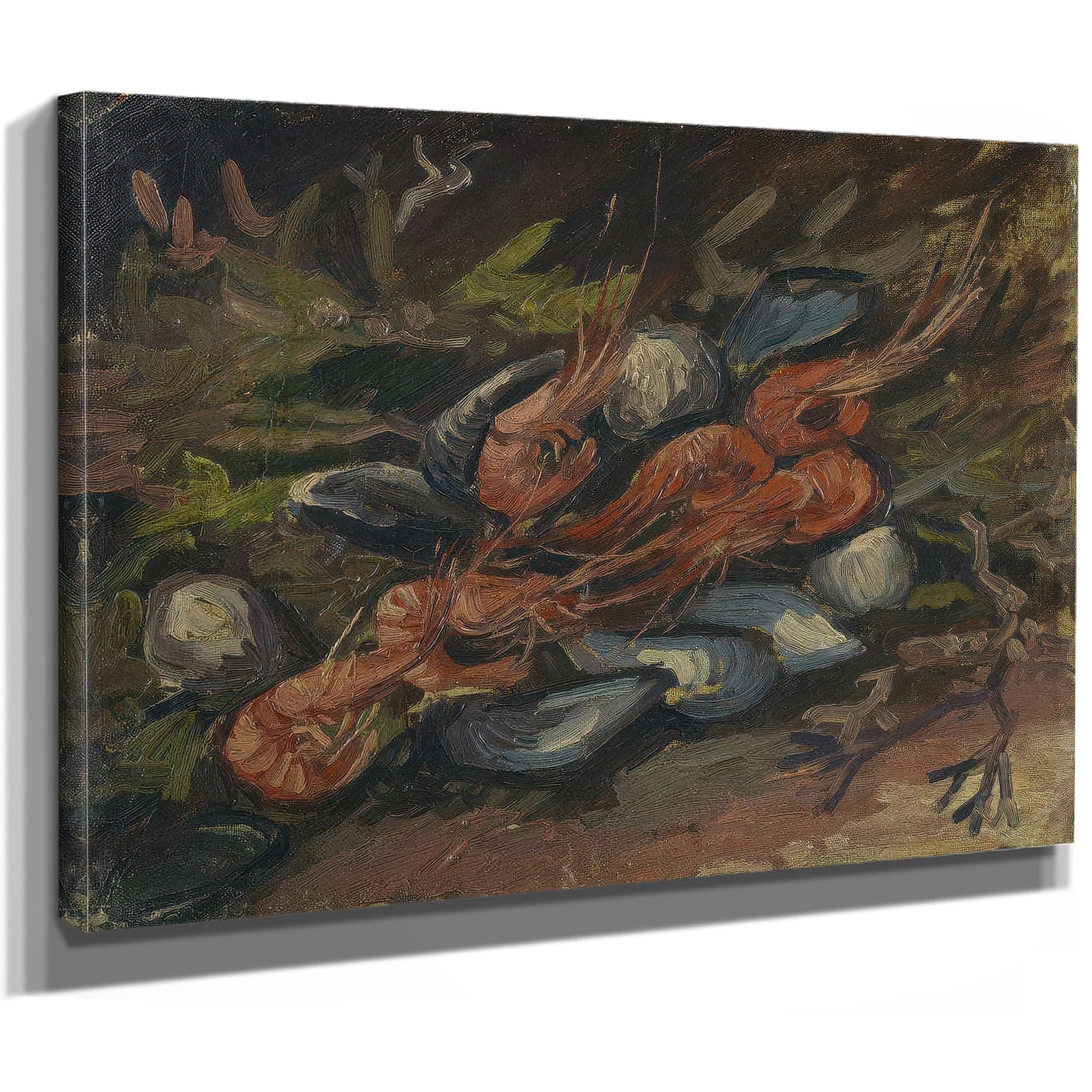 Prawns And Mussels By Vincent Van Gogh Fine Art Print
