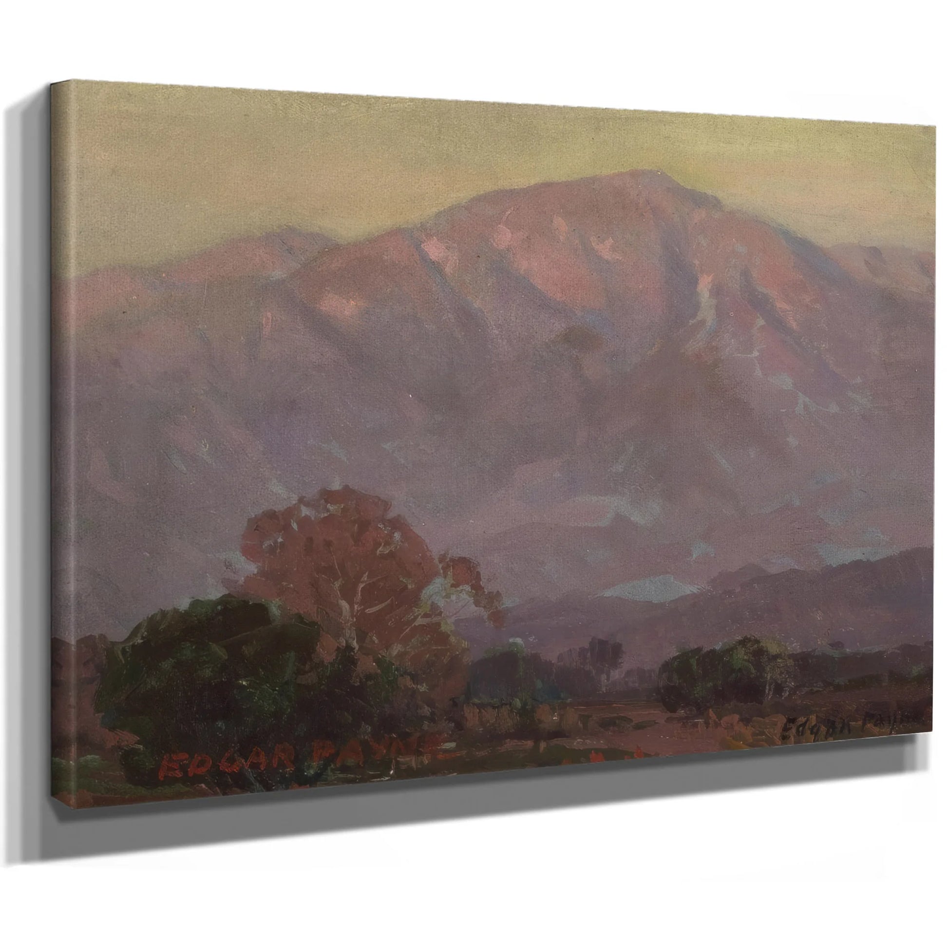 Purple Foothills San Gabriel Mountains By Edgar Payne Fine Art Print