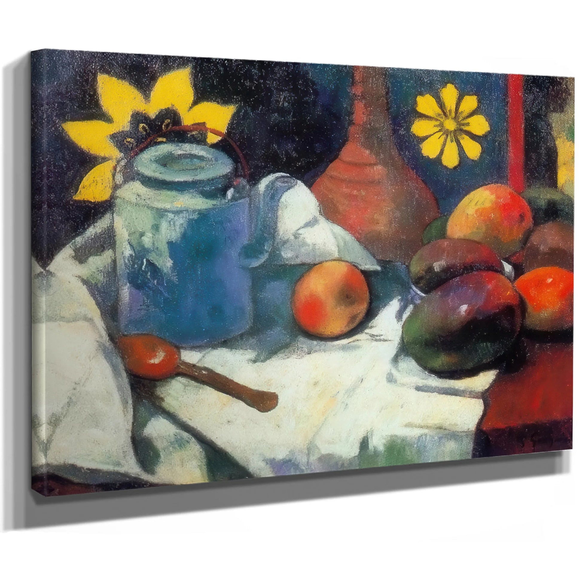 Teapot And Fruits By Paul Gauguin Fine Art Print