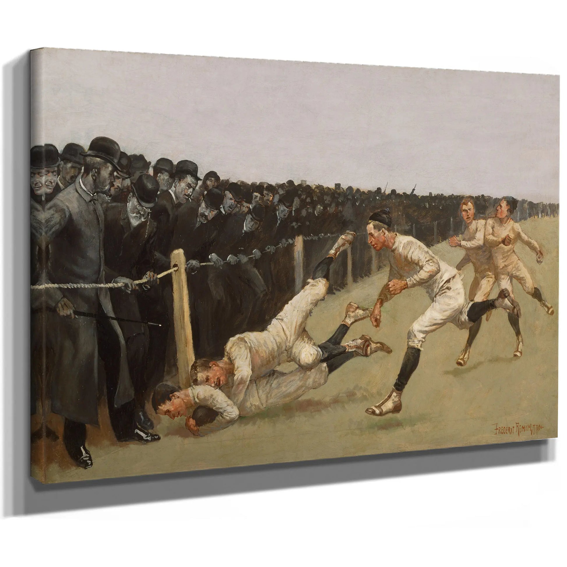 Touchdown Yale Vs Princeton Thanksgiving Day Nov Yale Princeton  by Frederic Remington