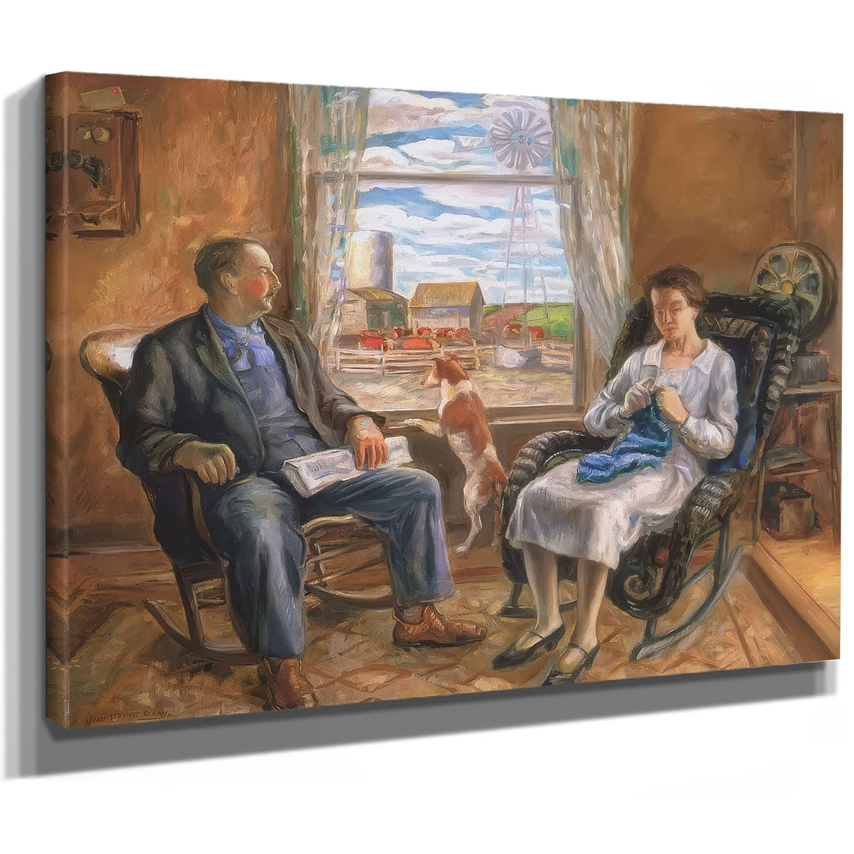 The Old Folks (Mother And Father) By John Steuart Curry