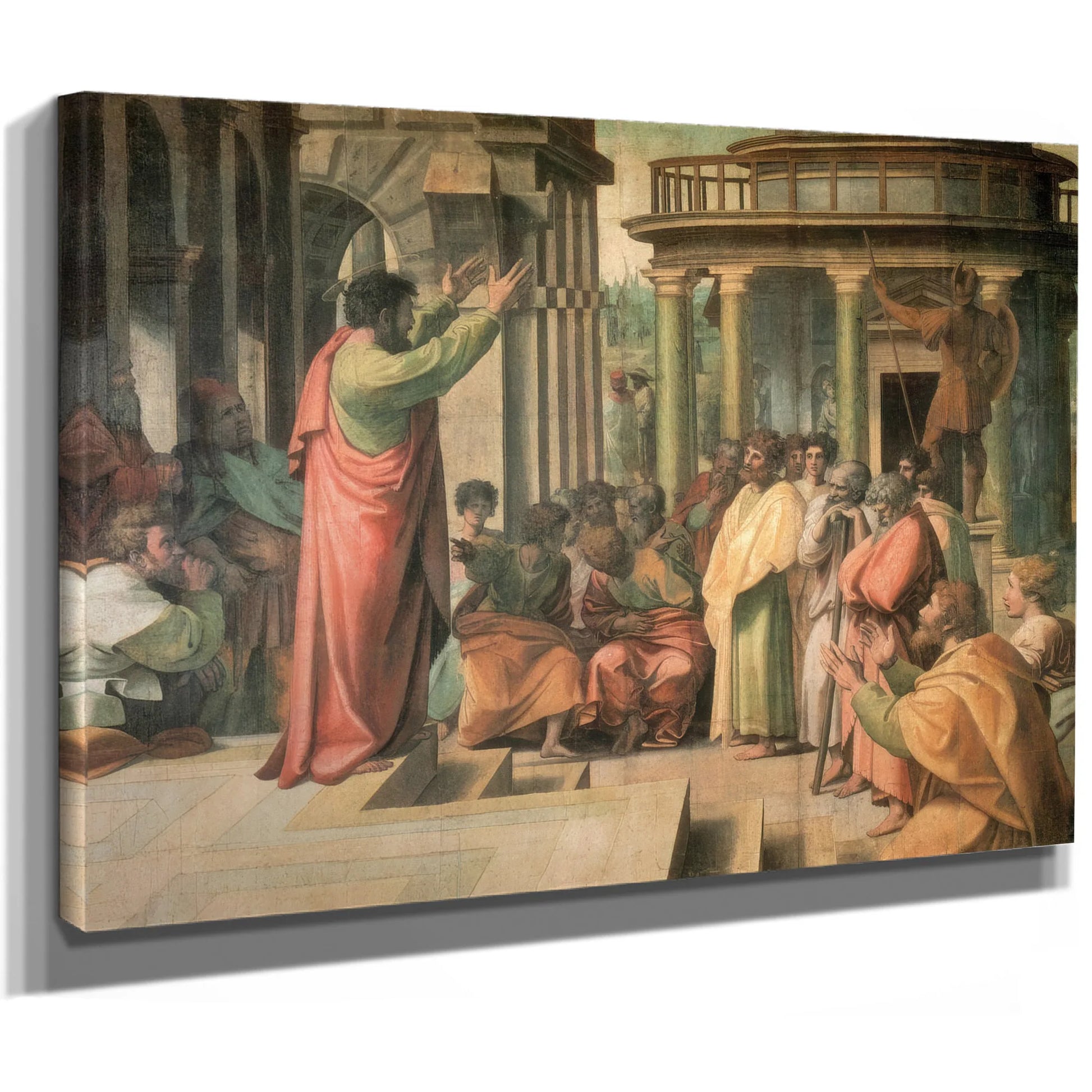 St. Paul Preaching In Athens By Raphael Fine Art Print