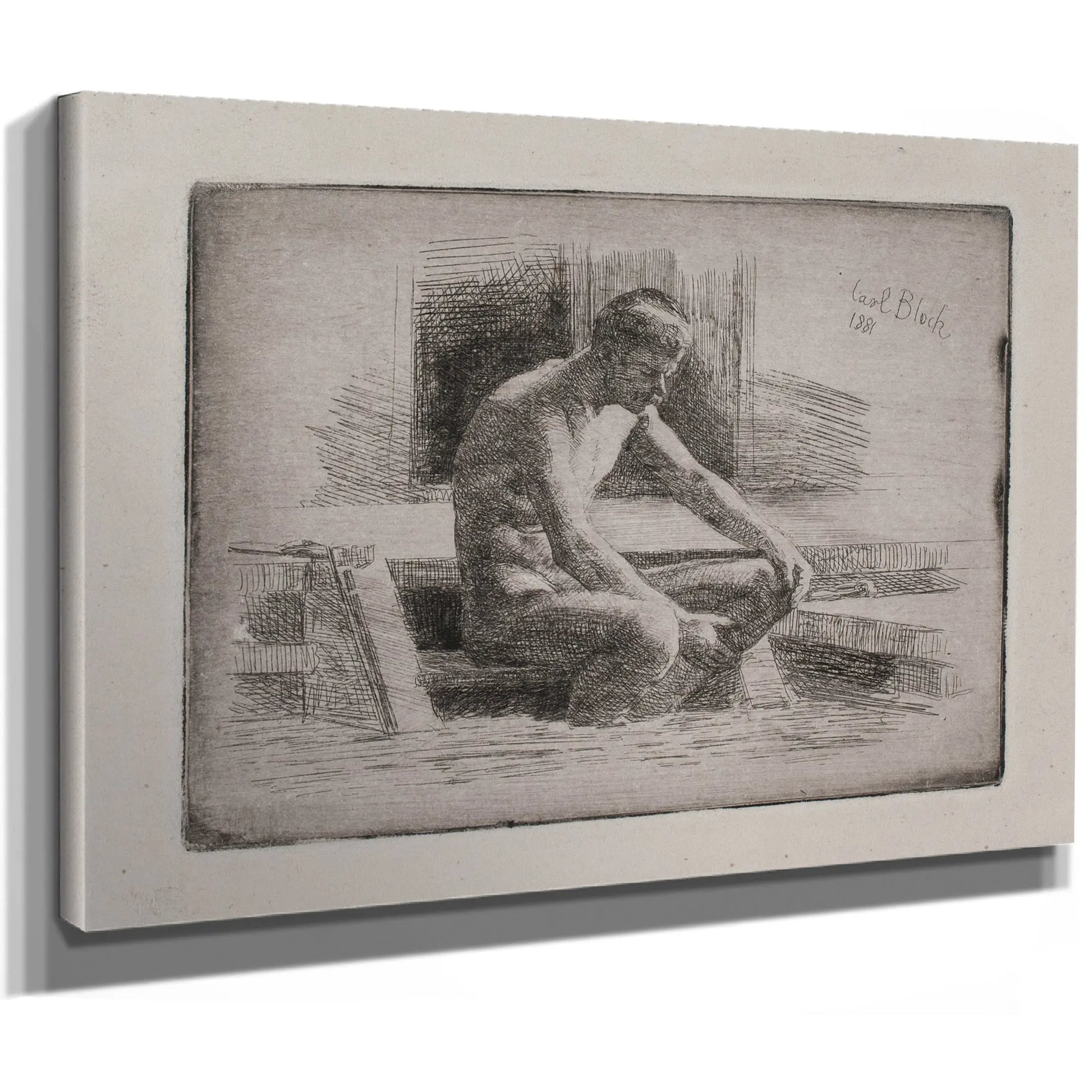 Lille Badende Mand by Carl Bloch