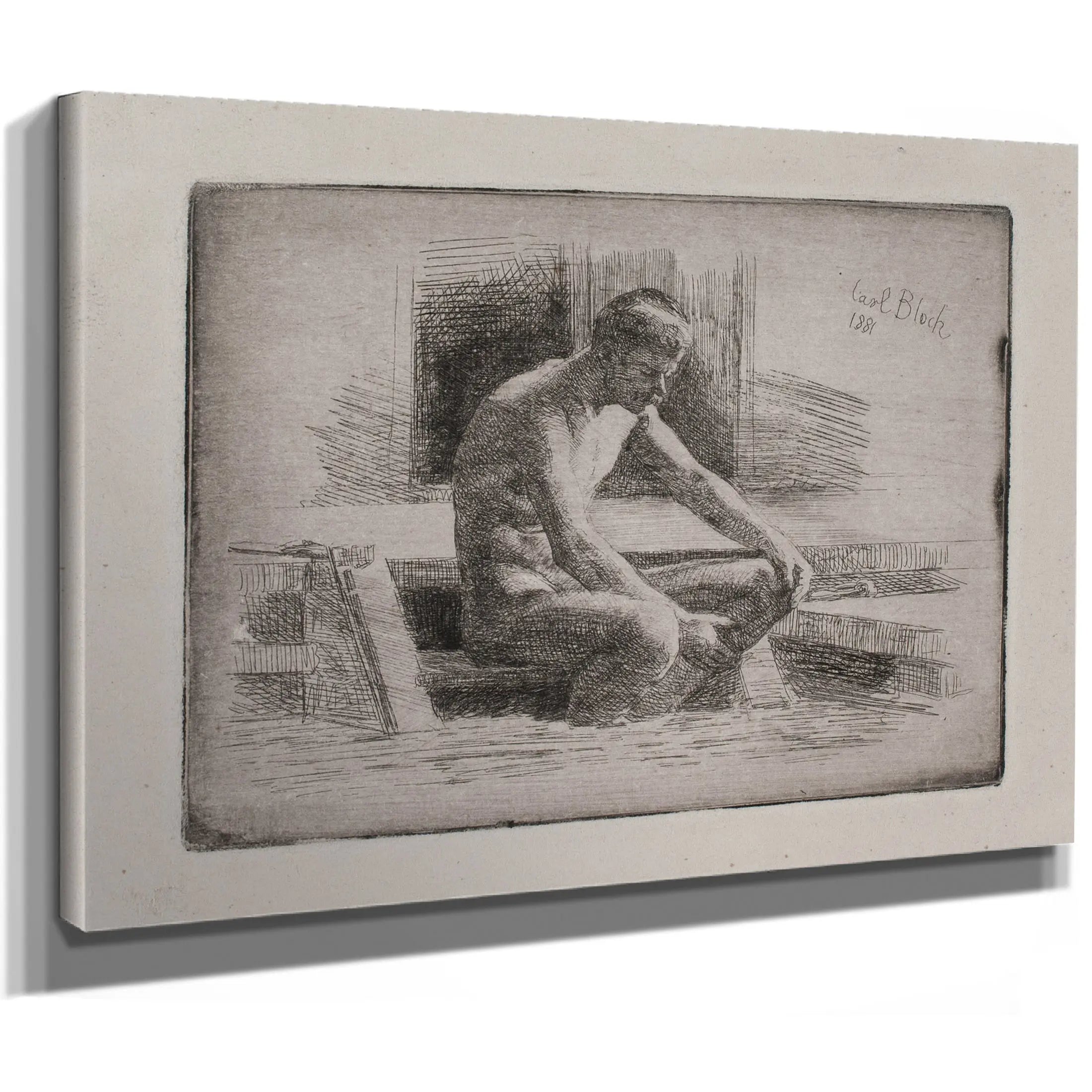 Lille Badende Mand by Carl Bloch