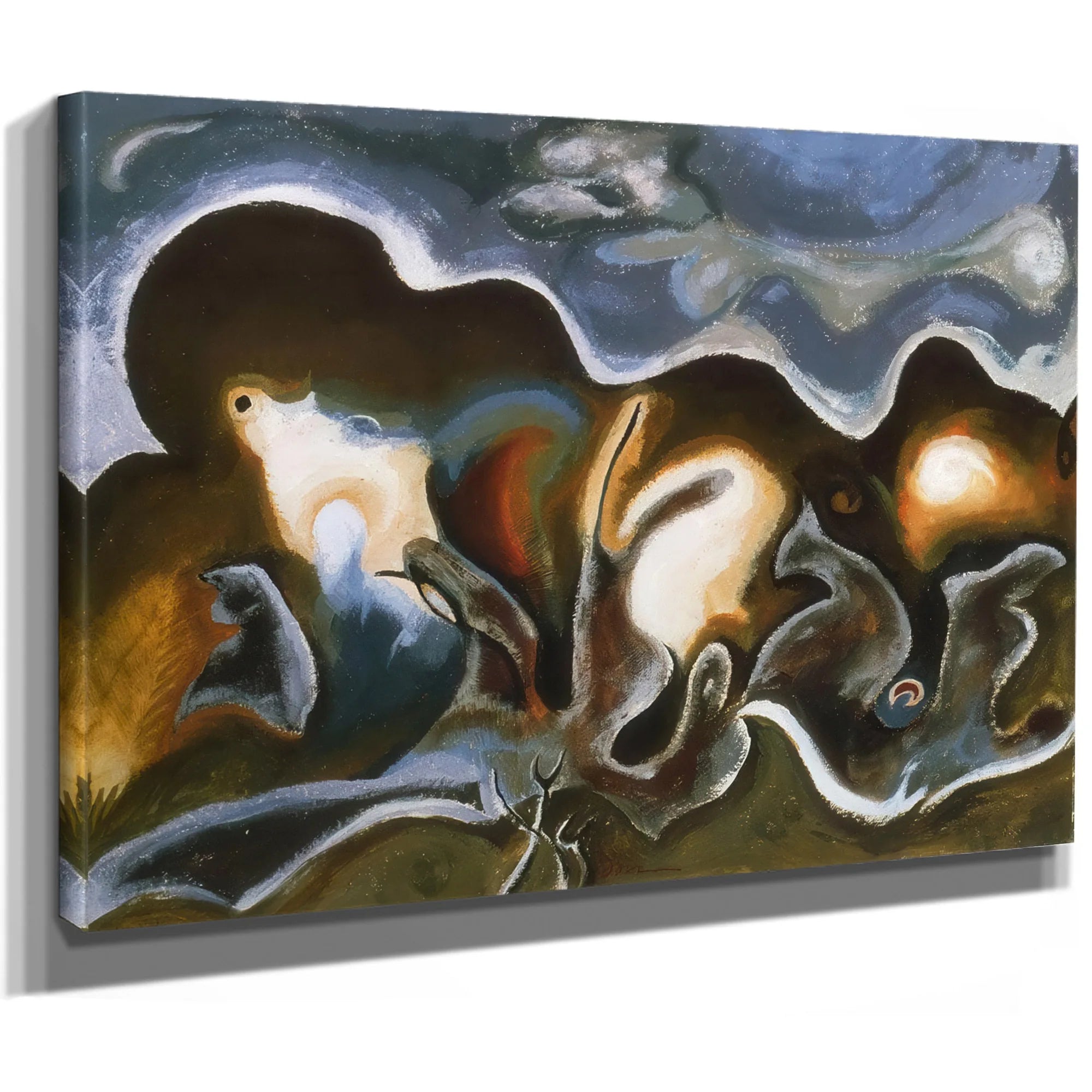 Tree Trunks By Arthur Dove Fine Art Print