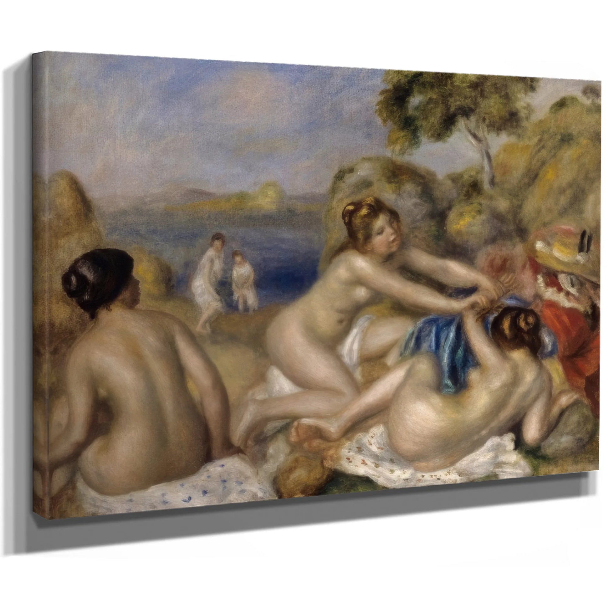 Bathers Playing With A Crab By Pierre August Renoir Fine Art Print