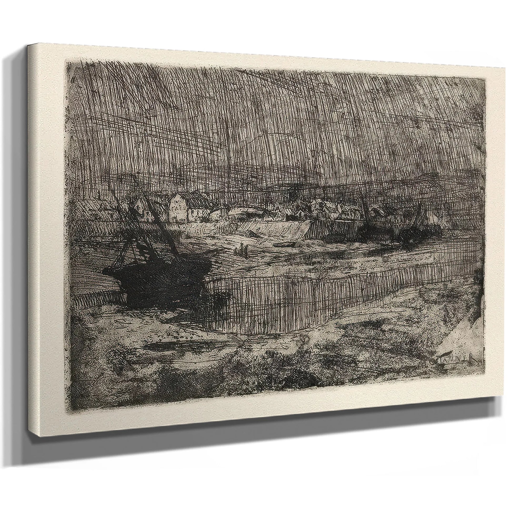 Fishing Boats At Shore, Brittany By Henry Ossawa Tanner Fine Art Print