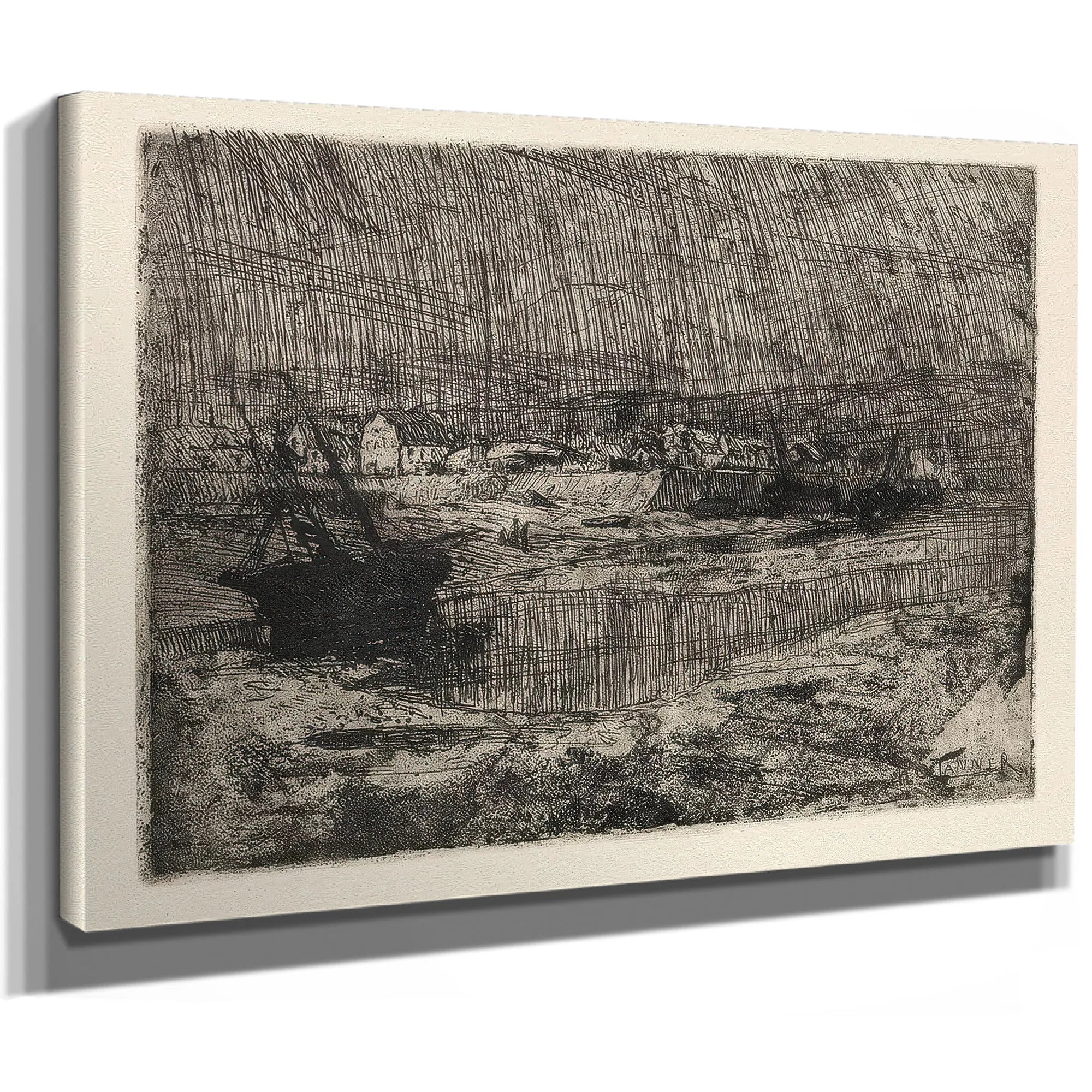 Fishing Boats At Shore, Brittany By Henry Ossawa Tanner Fine Art Print