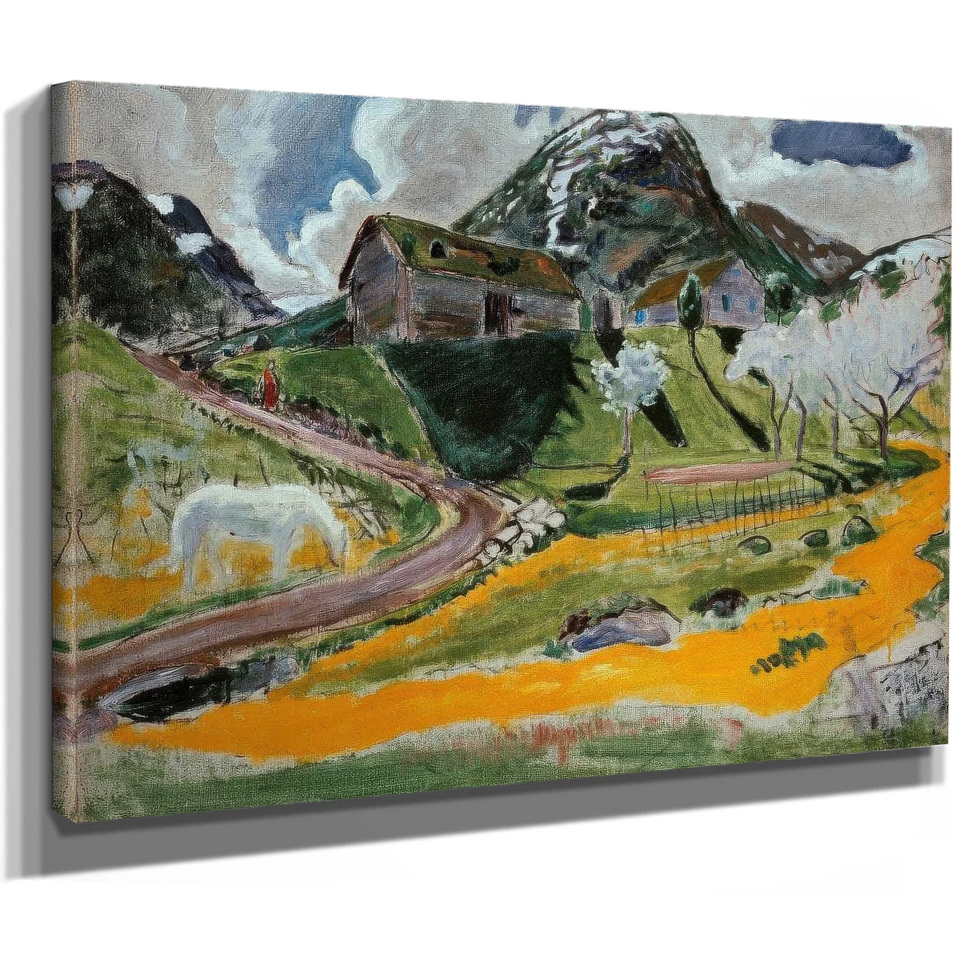 The White Horse In Spring By Nicolai Astrup Fine Art Print