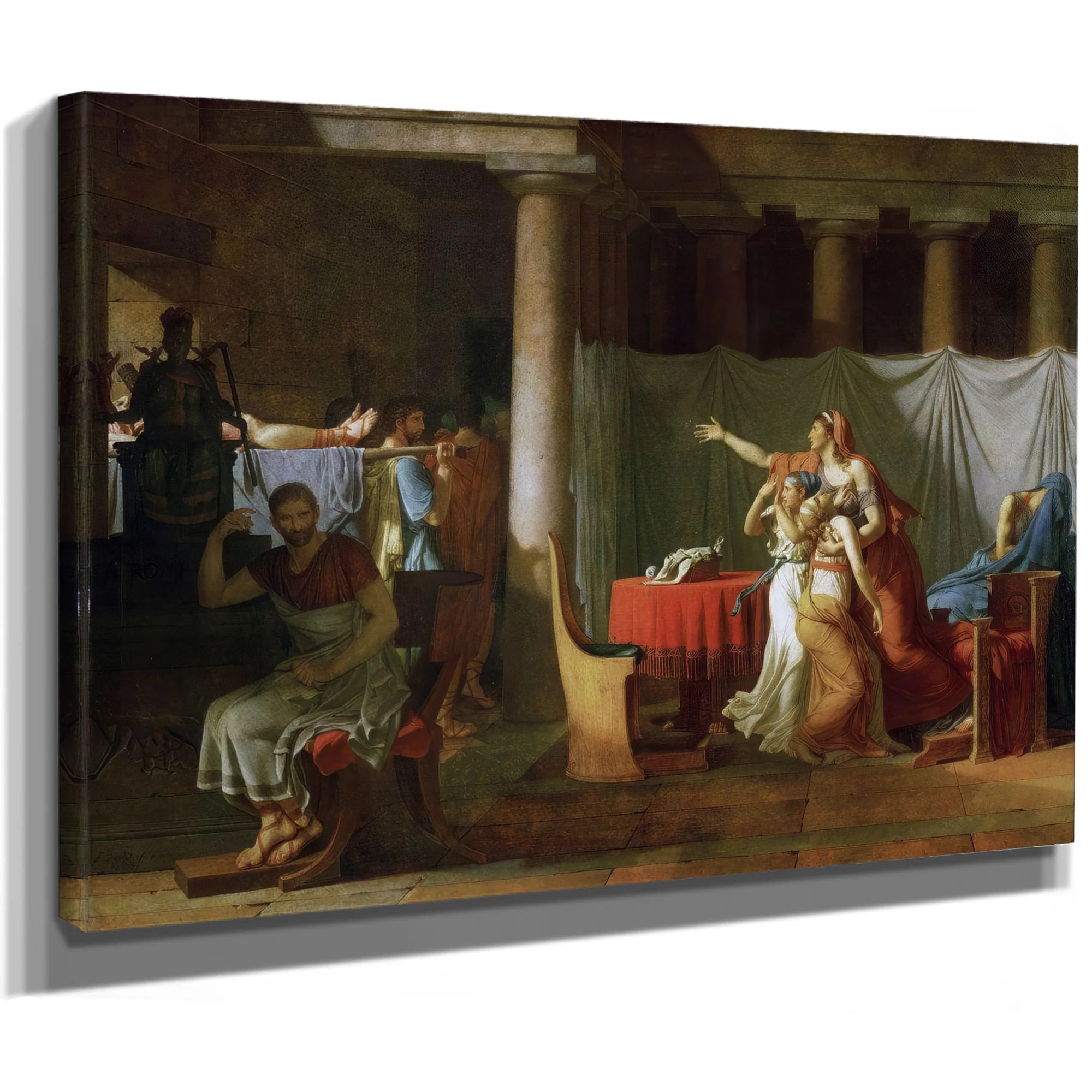 The Lictors Bring To Brutus The Bodies Of His Sons By Jacques Louis David Fine Art Print