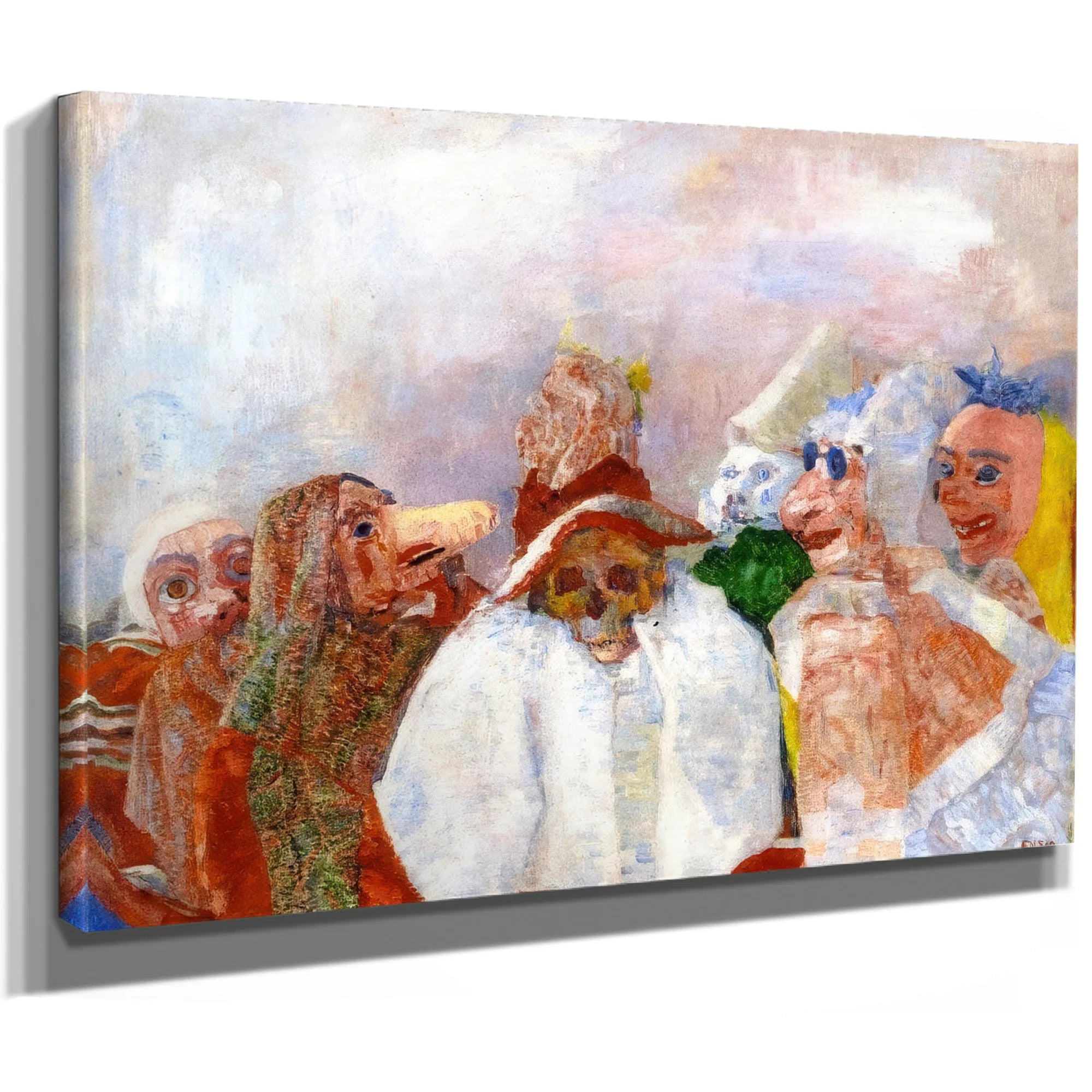 Masks Mocking Death By James Ensor Fine Art Print