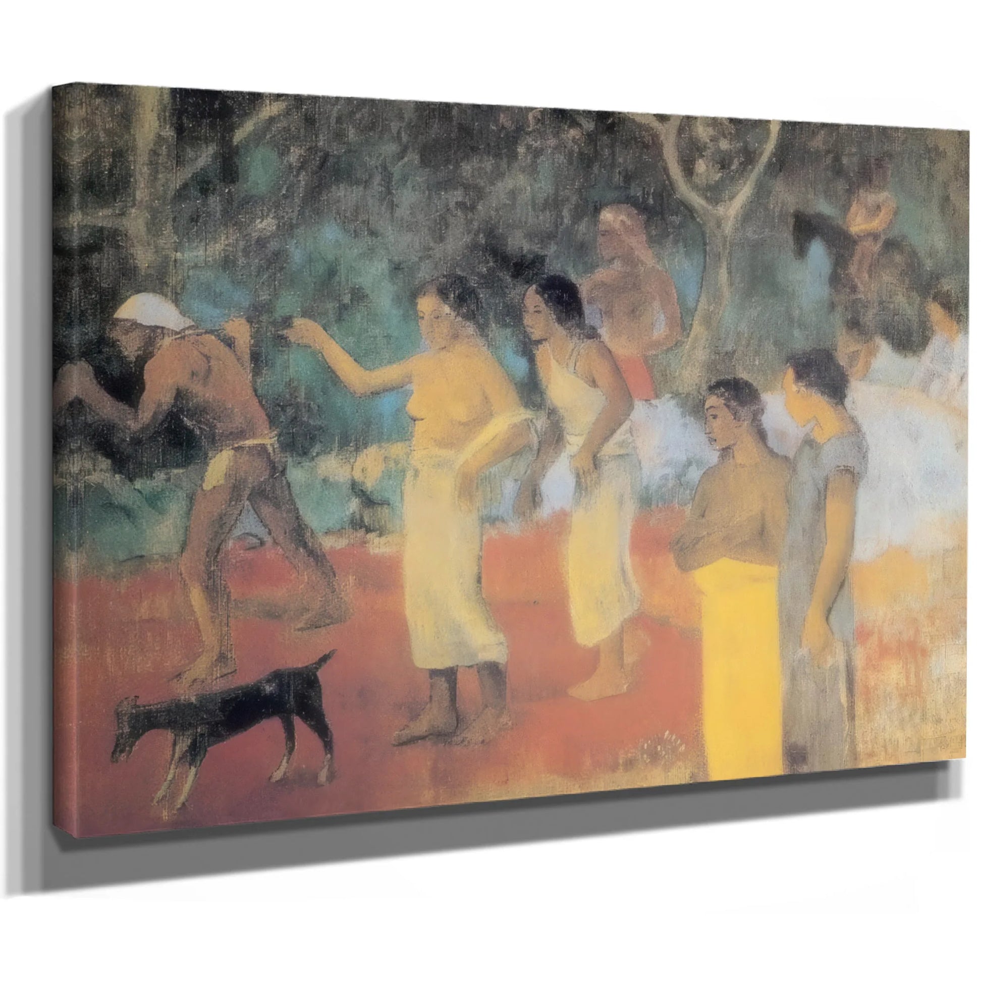 Scene From Tahitian Life By Paul Gauguin Fine Art Print