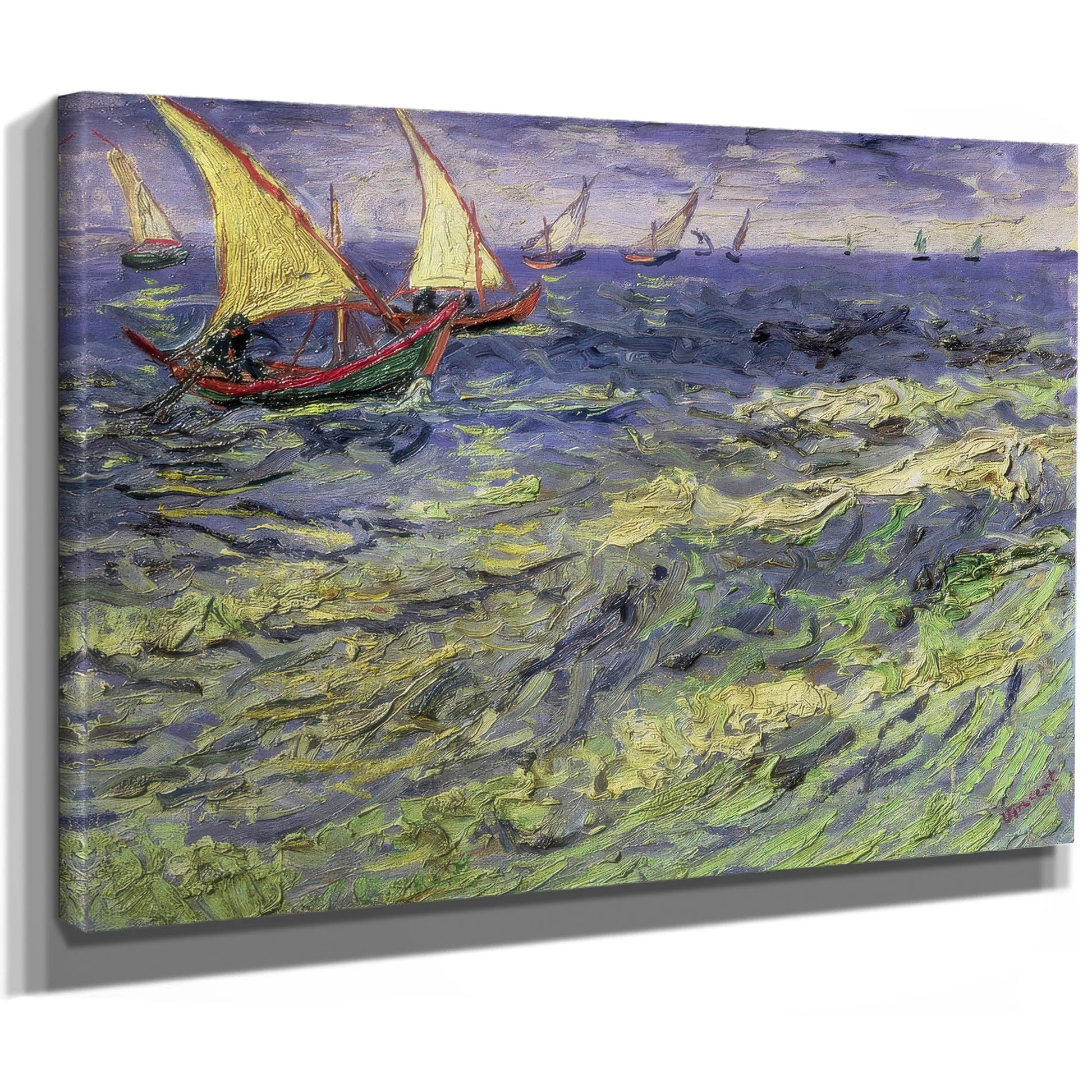 Seascape At Saintes Maries (View Of Mediterranean) By Vincent Van Gogh Fine Art Print