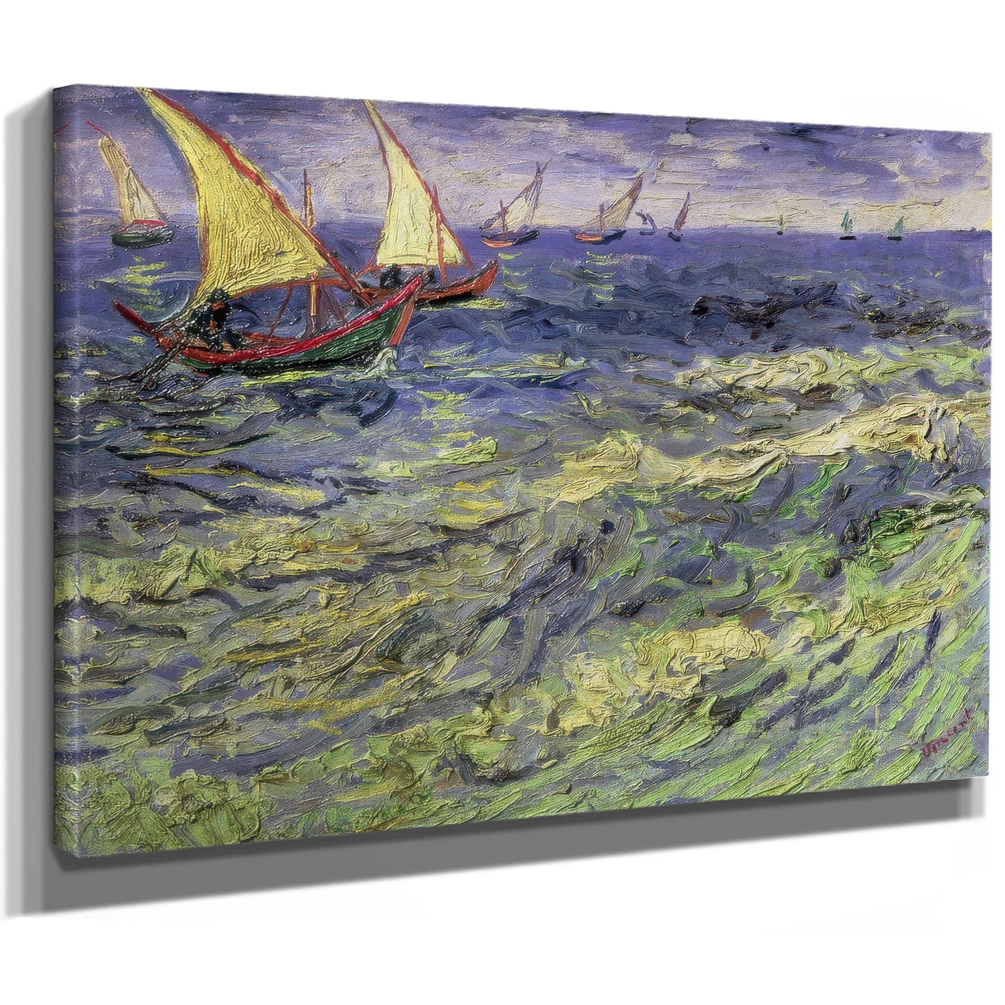 Seascape At Saintes Maries (View Of Mediterranean) By Vincent Van Gogh Fine Art Print