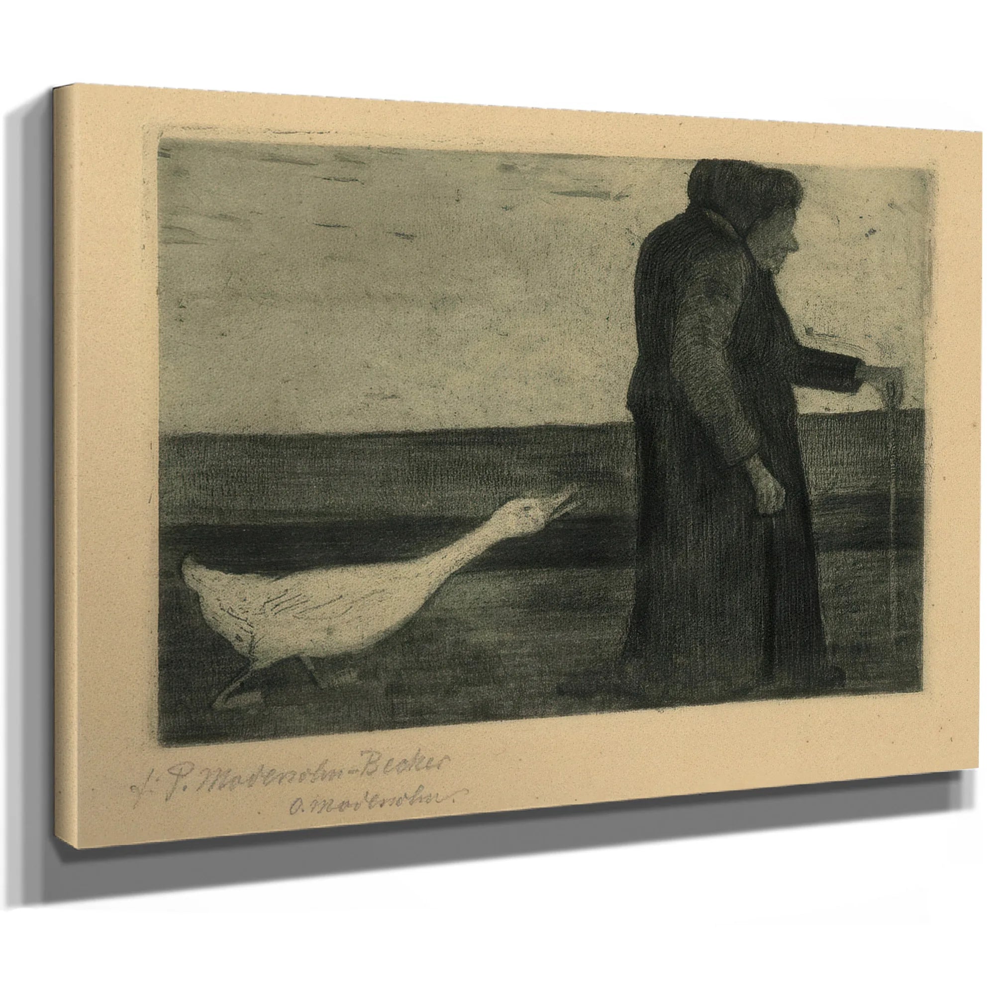 Woman With The Goose By Paula Modersohn Becker Fine Art Print